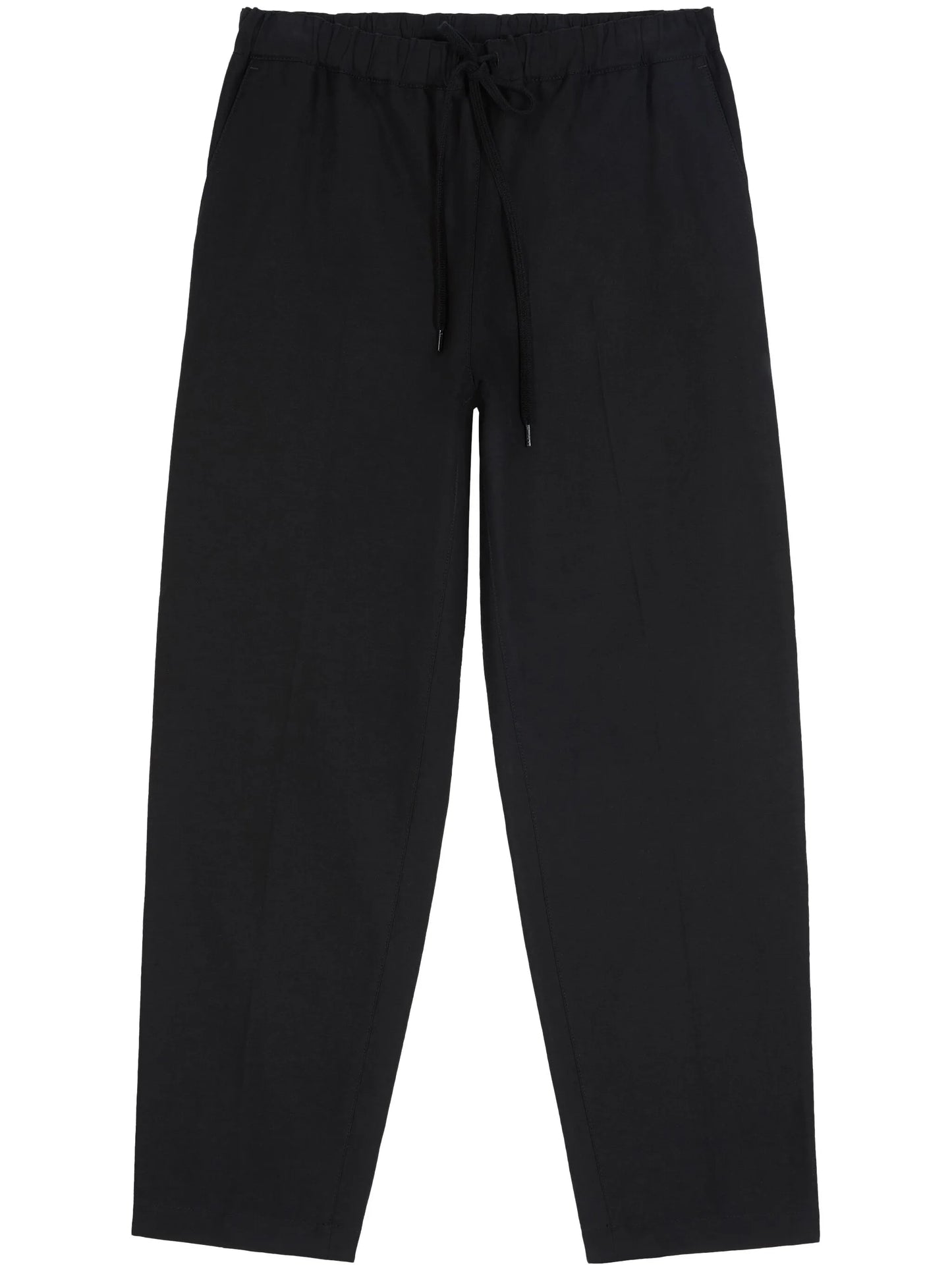 drawstring straight-leg trousers