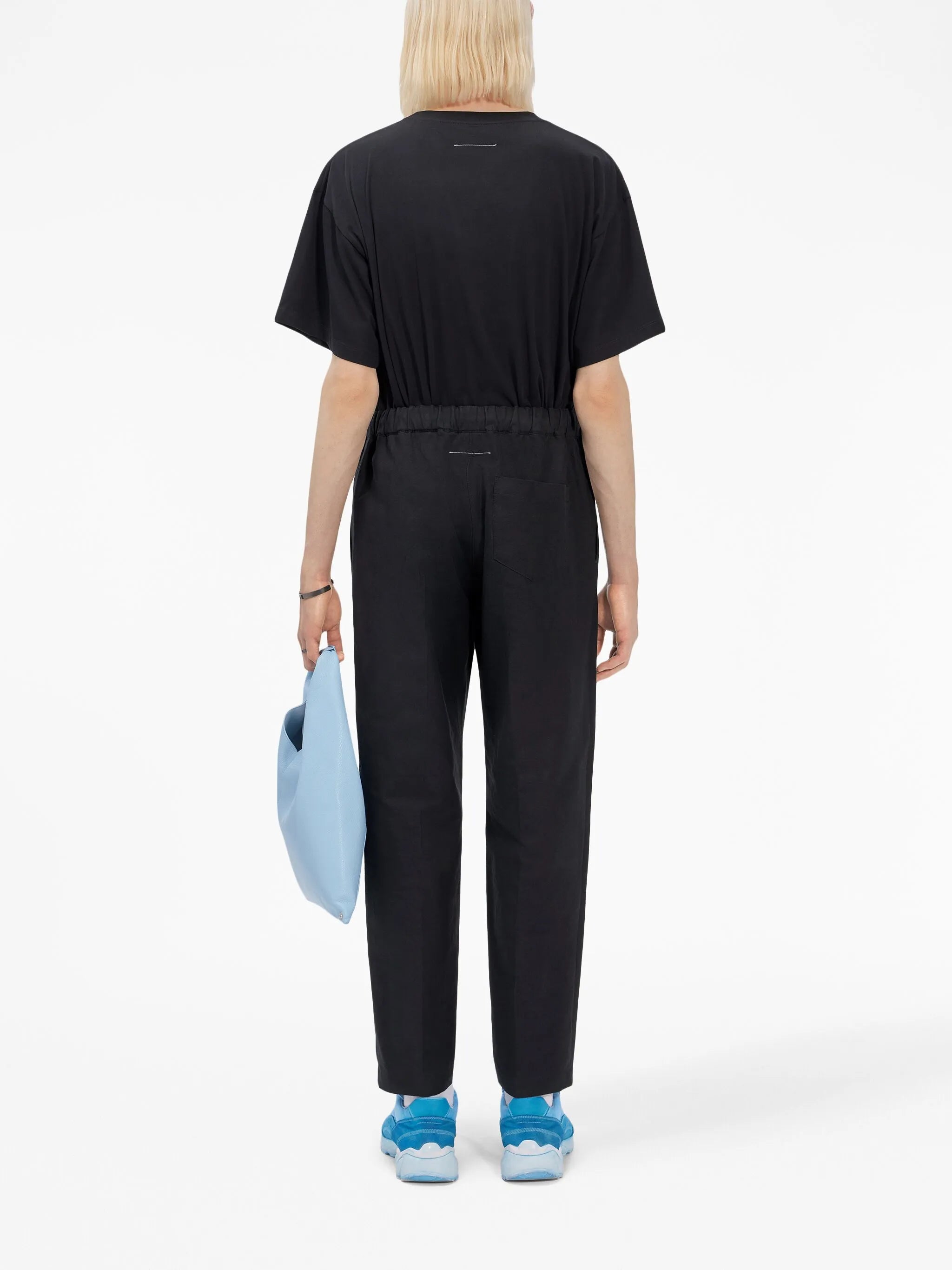 drawstring straight-leg trousers
