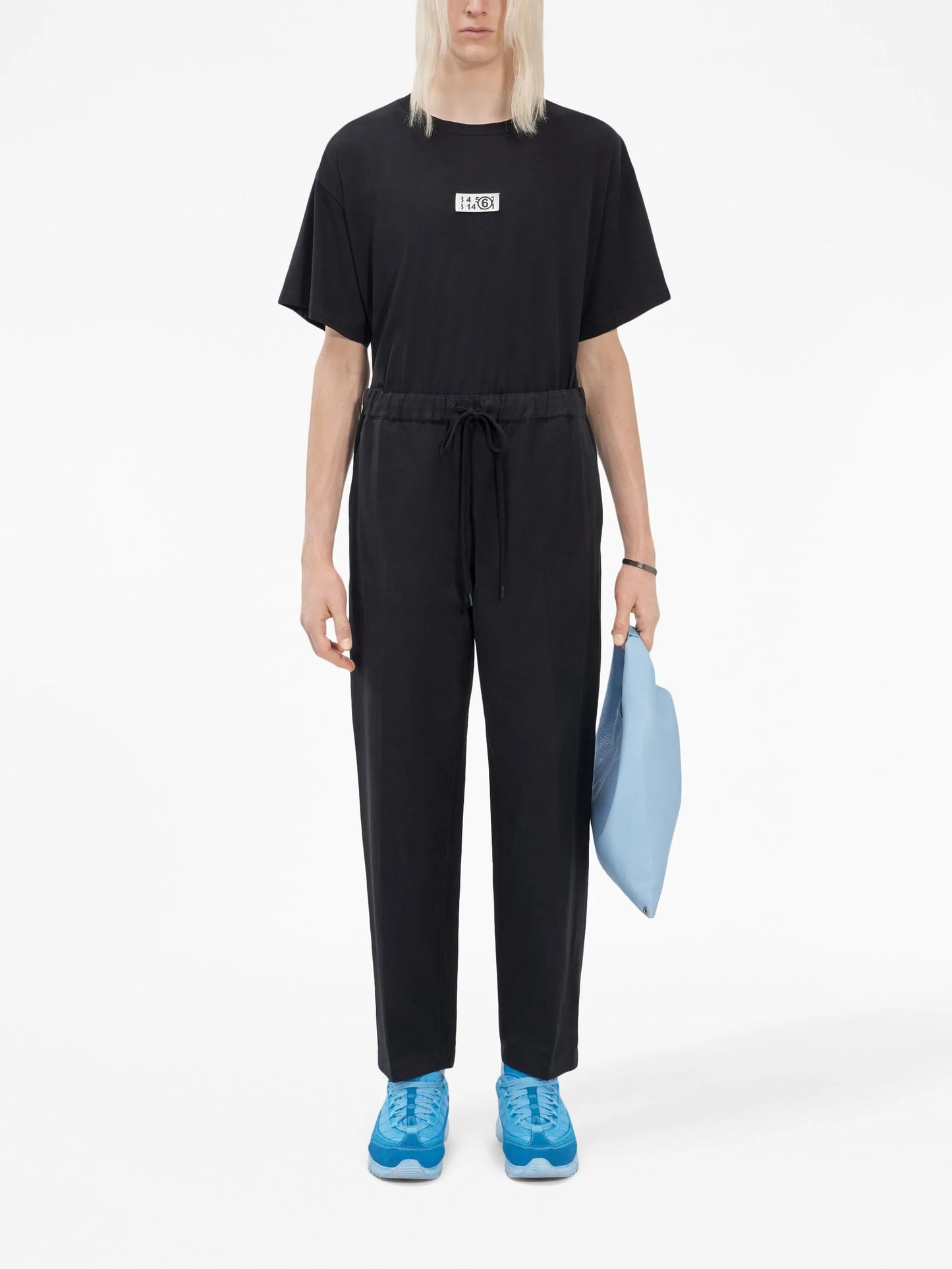 drawstring straight-leg trousers