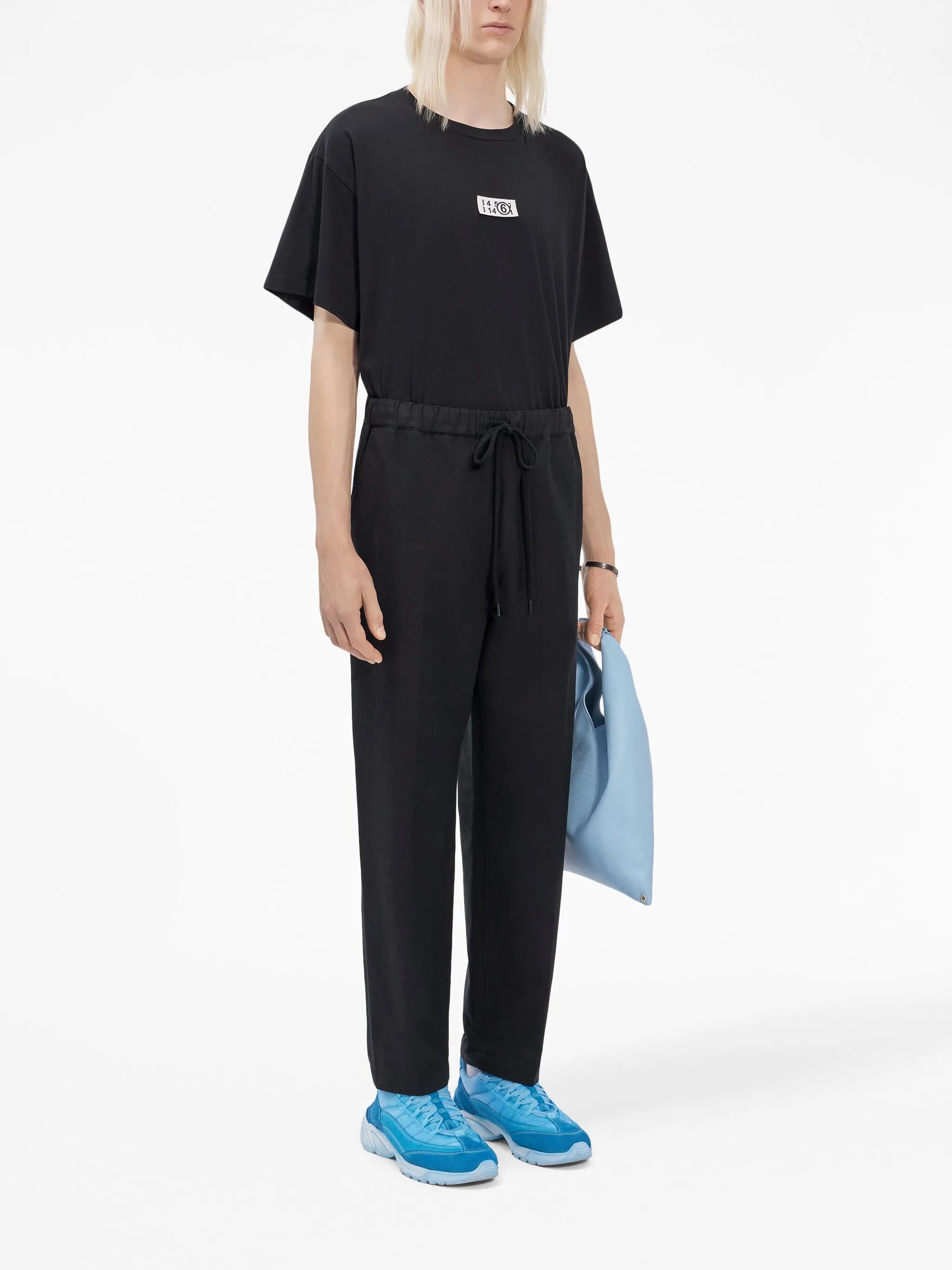 drawstring straight-leg trousers