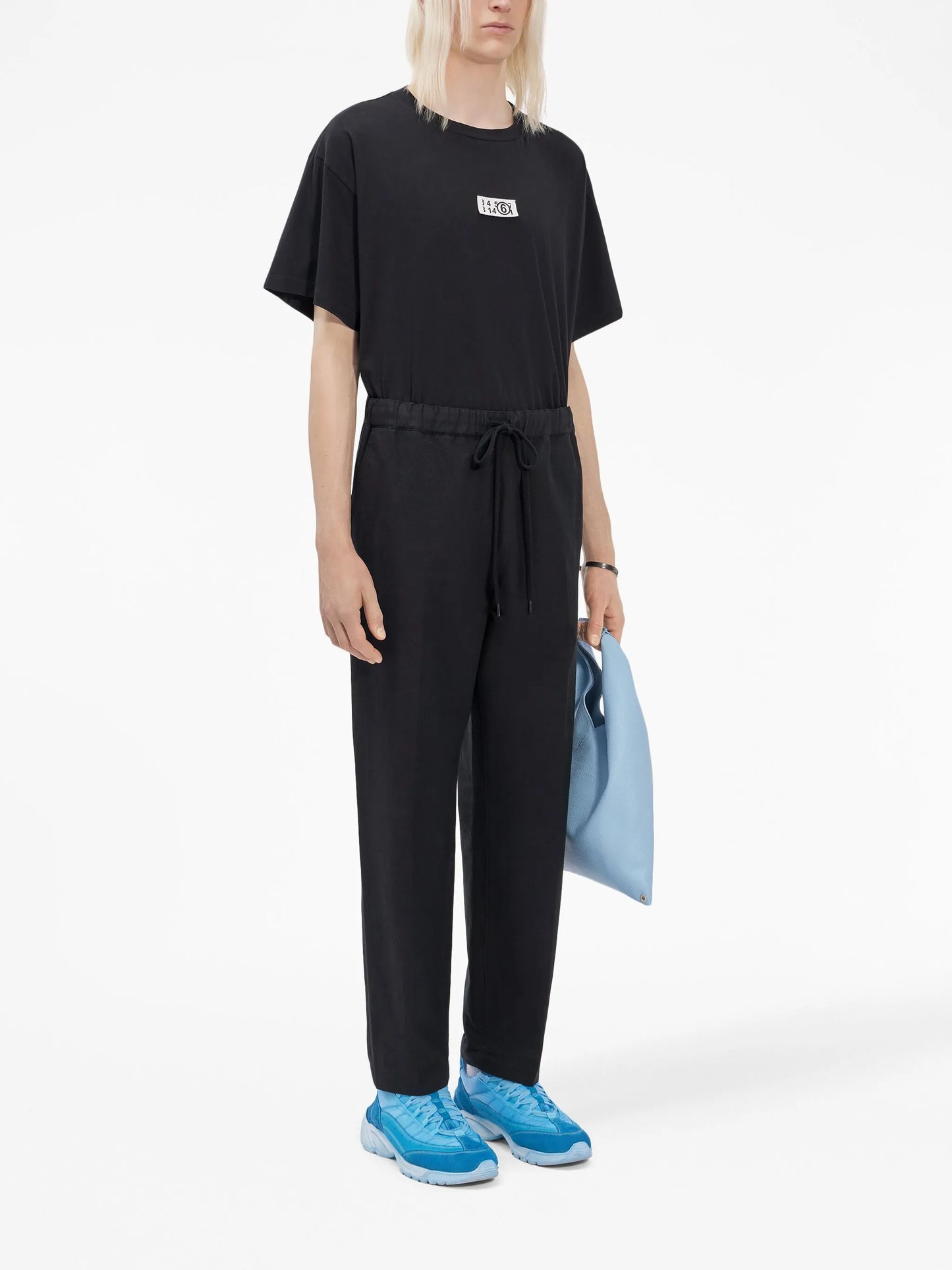 drawstring straight-leg trousers