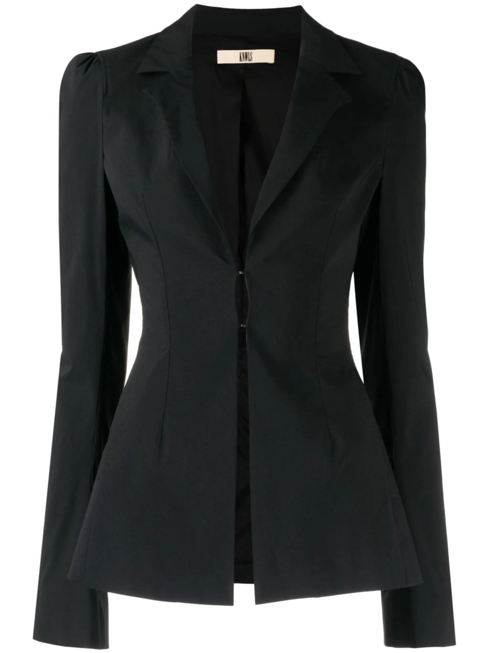long-sleeve wool blazer