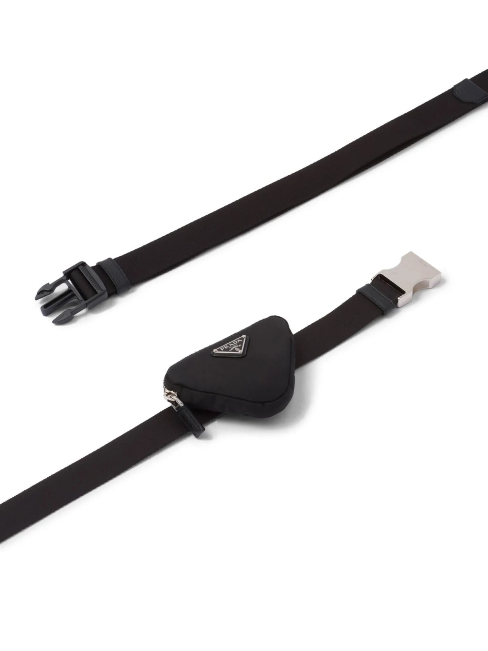 triangle-logo leather belt