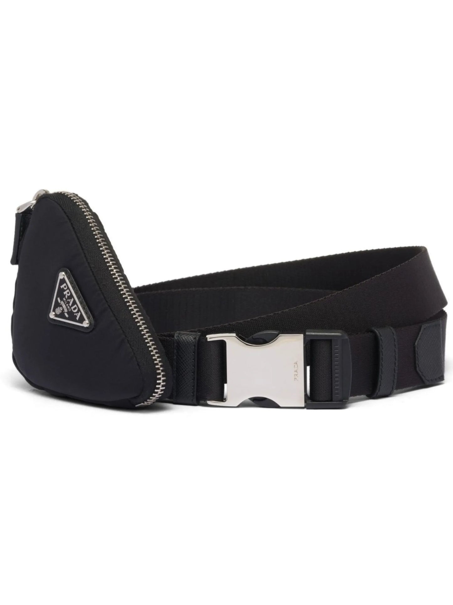 triangle-logo leather belt