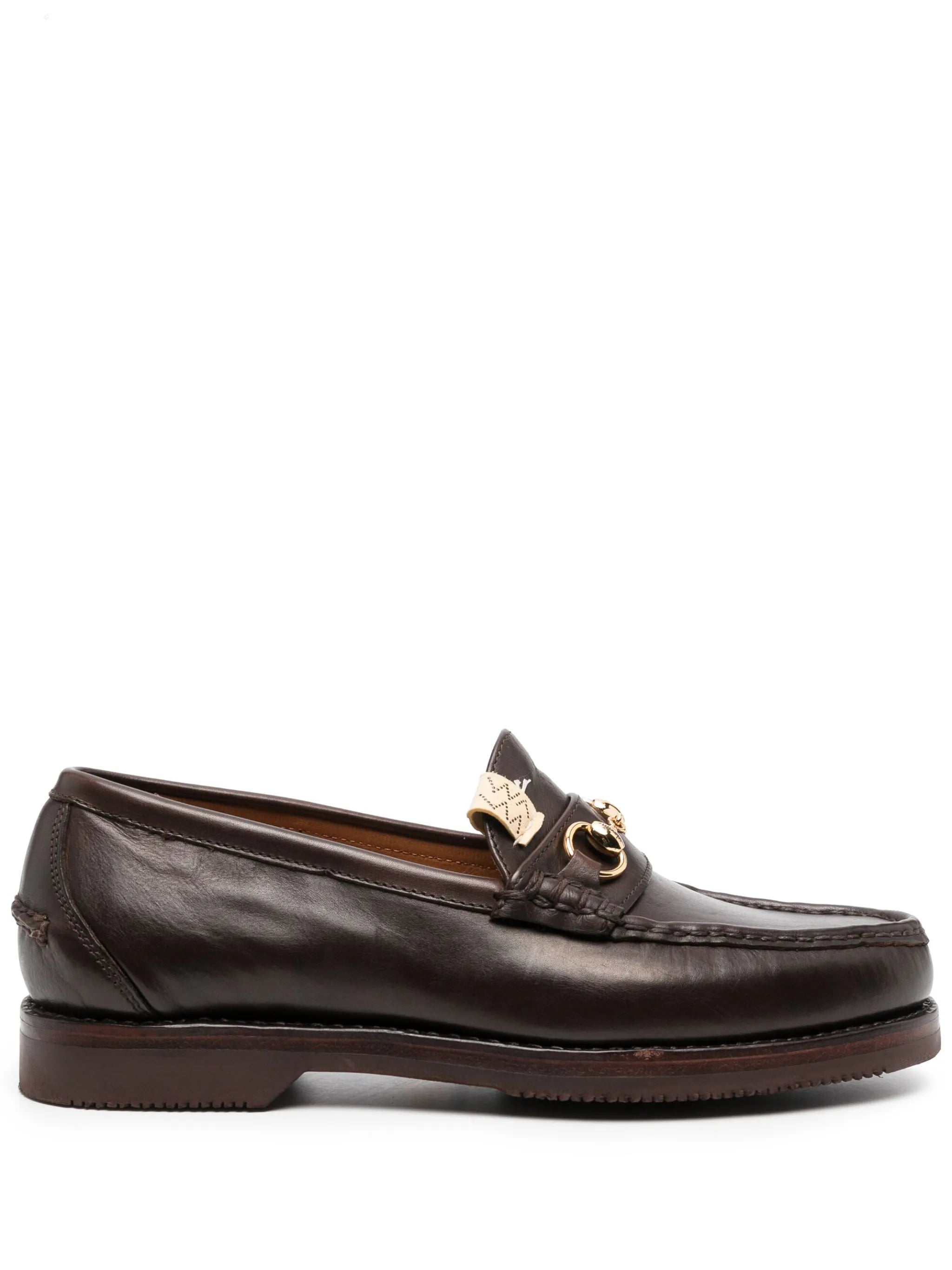 Abarth Moc-Folk leather loafers
