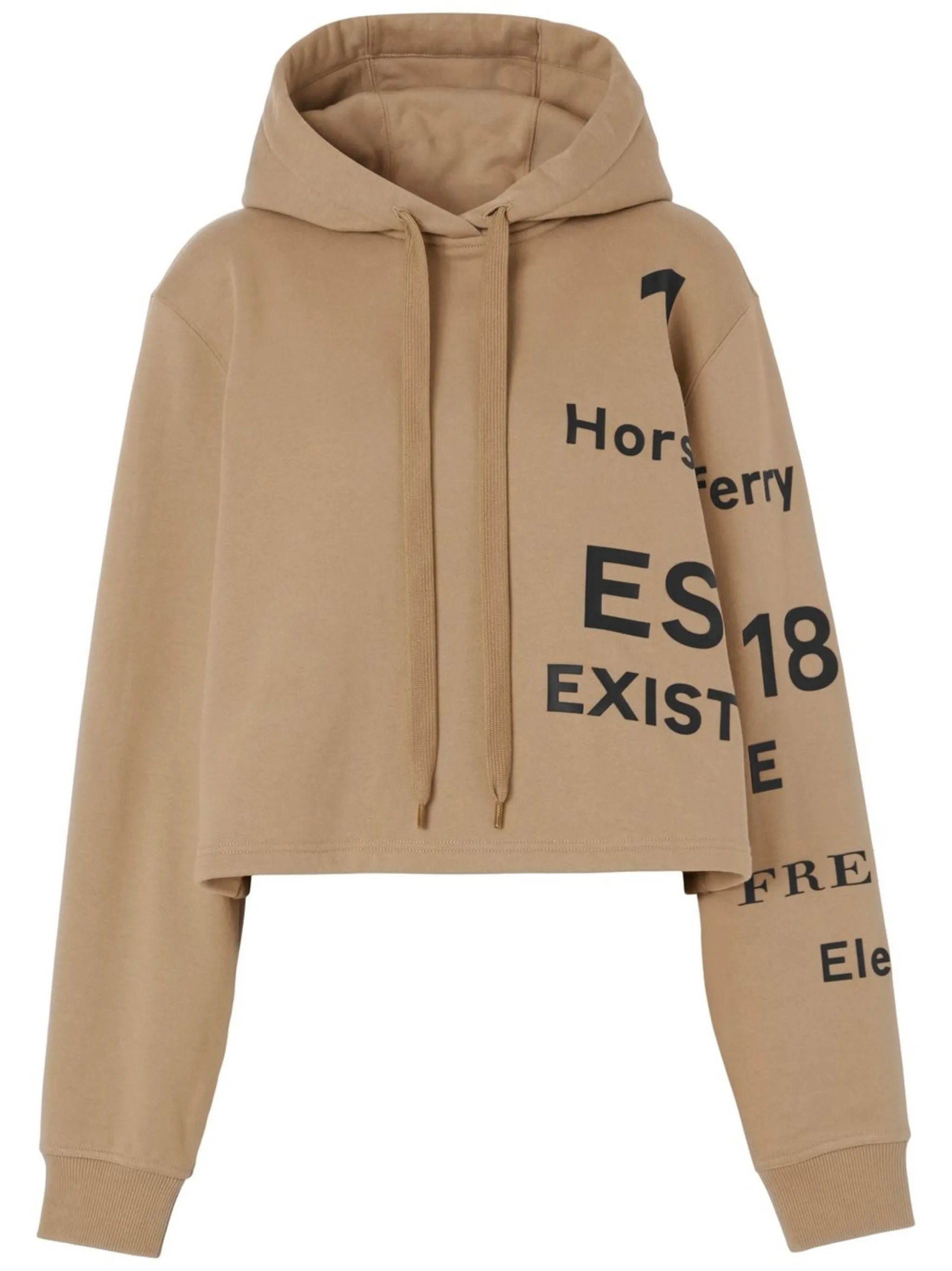 logo-print cotton hoodie