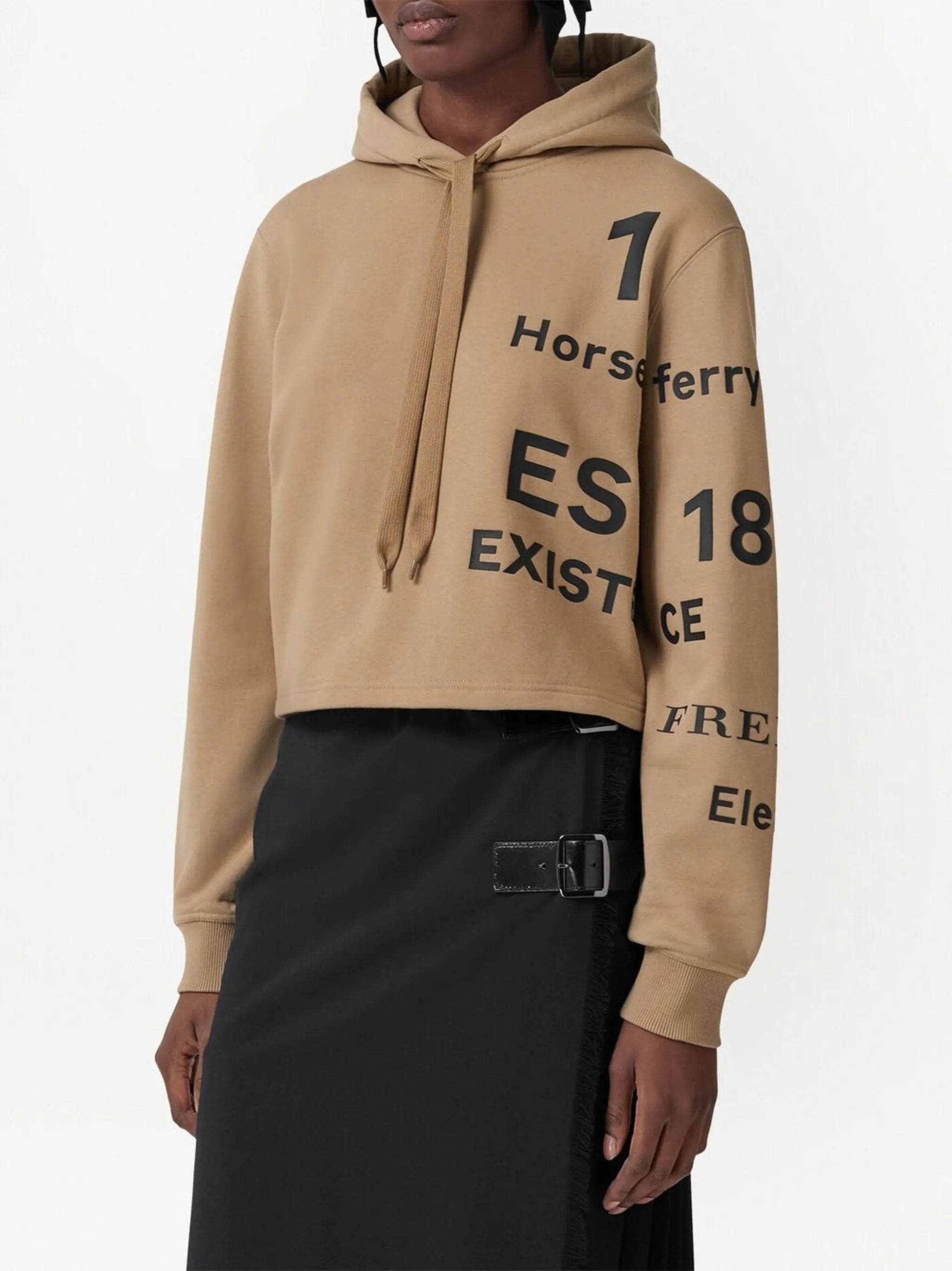 logo-print cotton hoodie