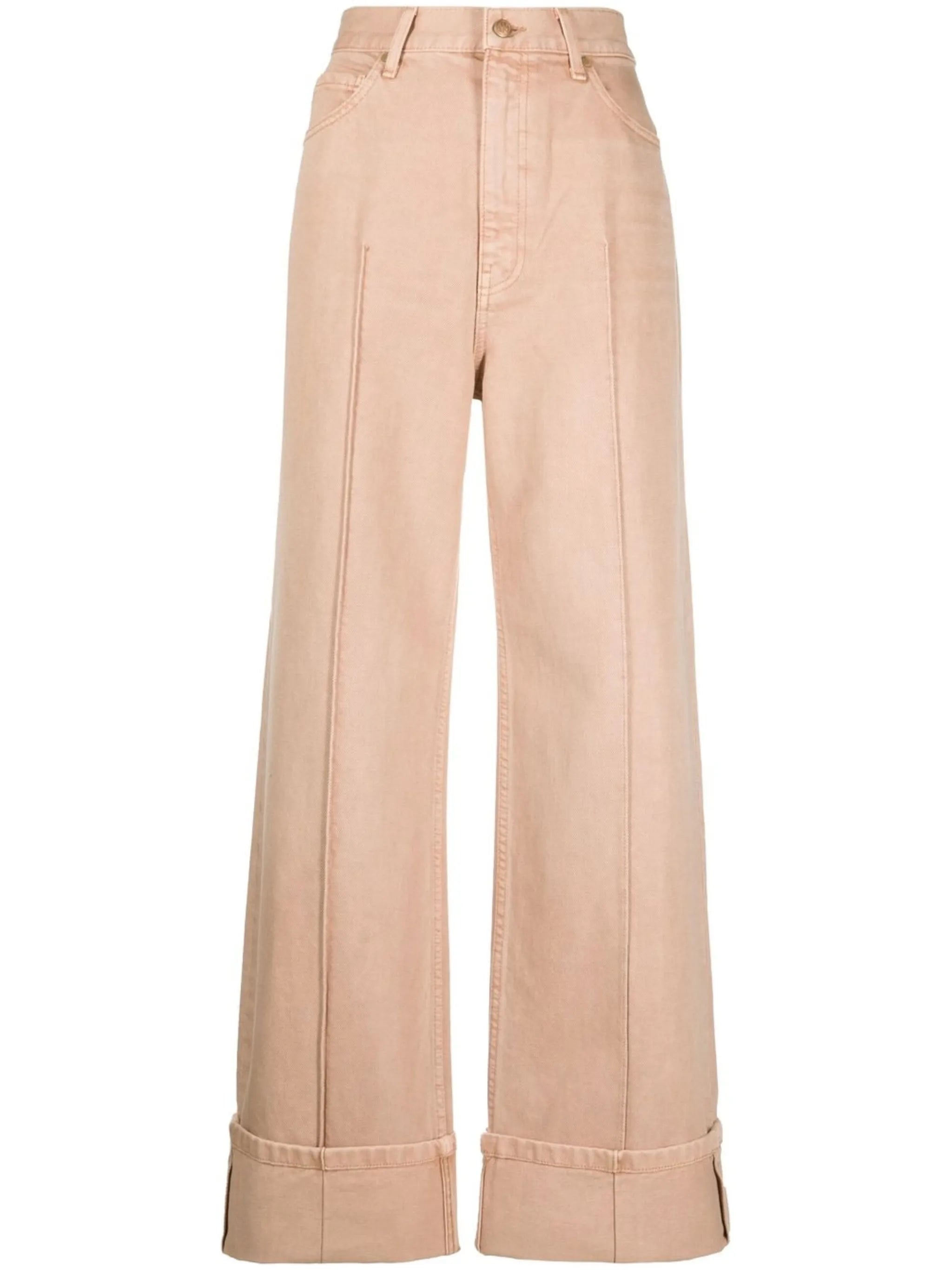 high-rise wide-leg trousers