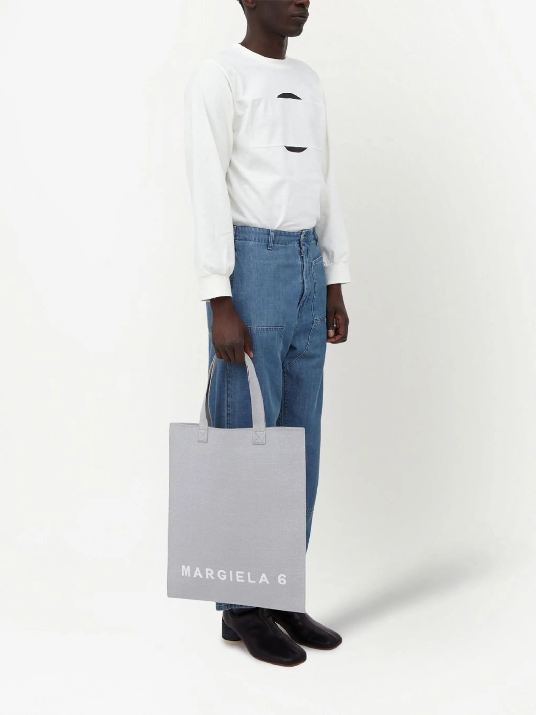 logo-print tote bag