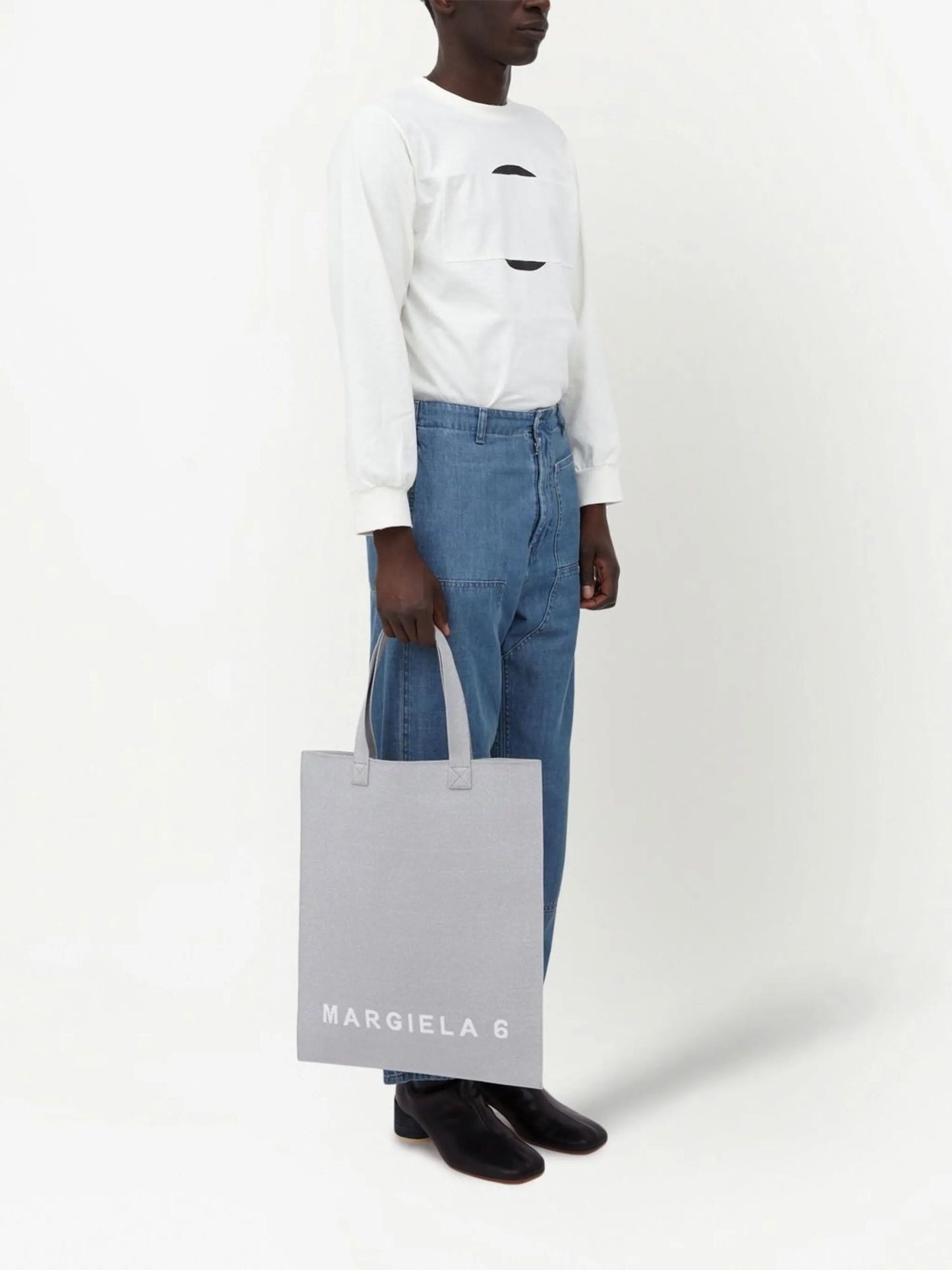 logo-print tote bag