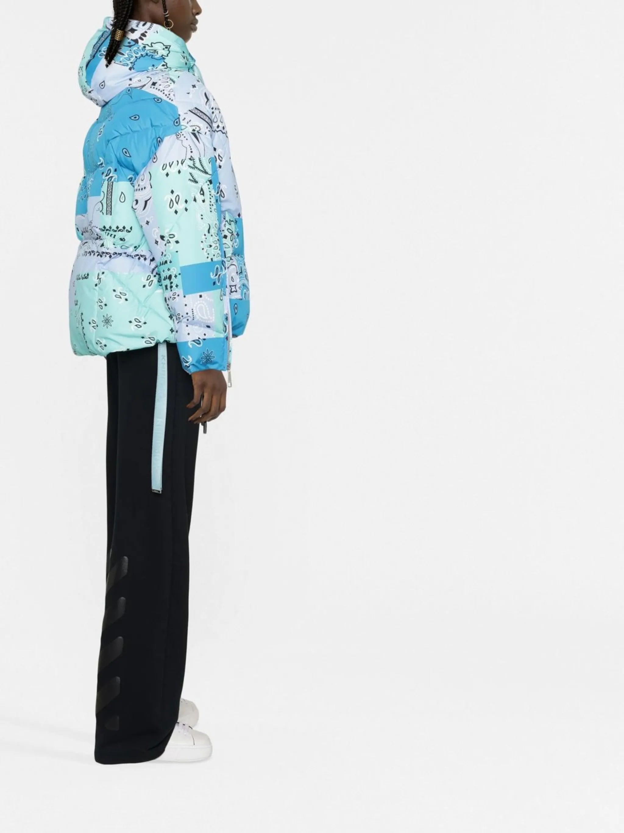 bandana-print puffer jacket