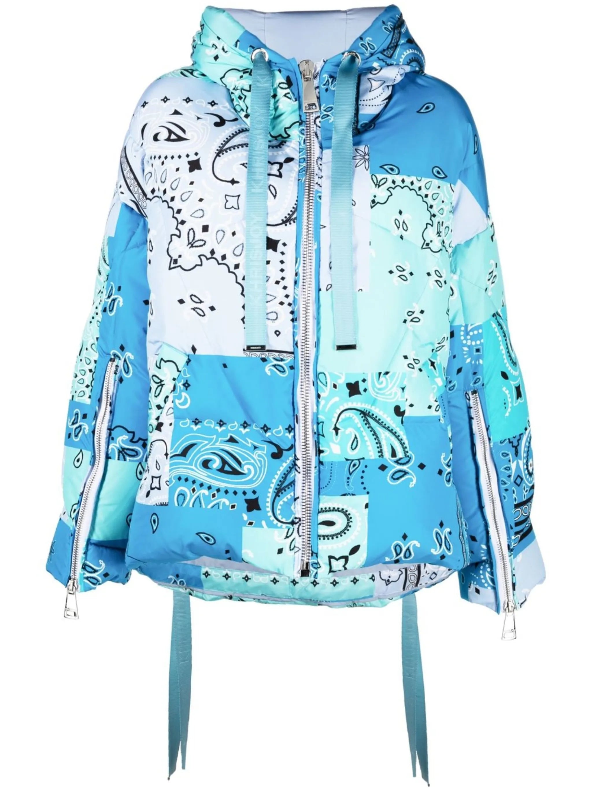 bandana-print puffer jacket