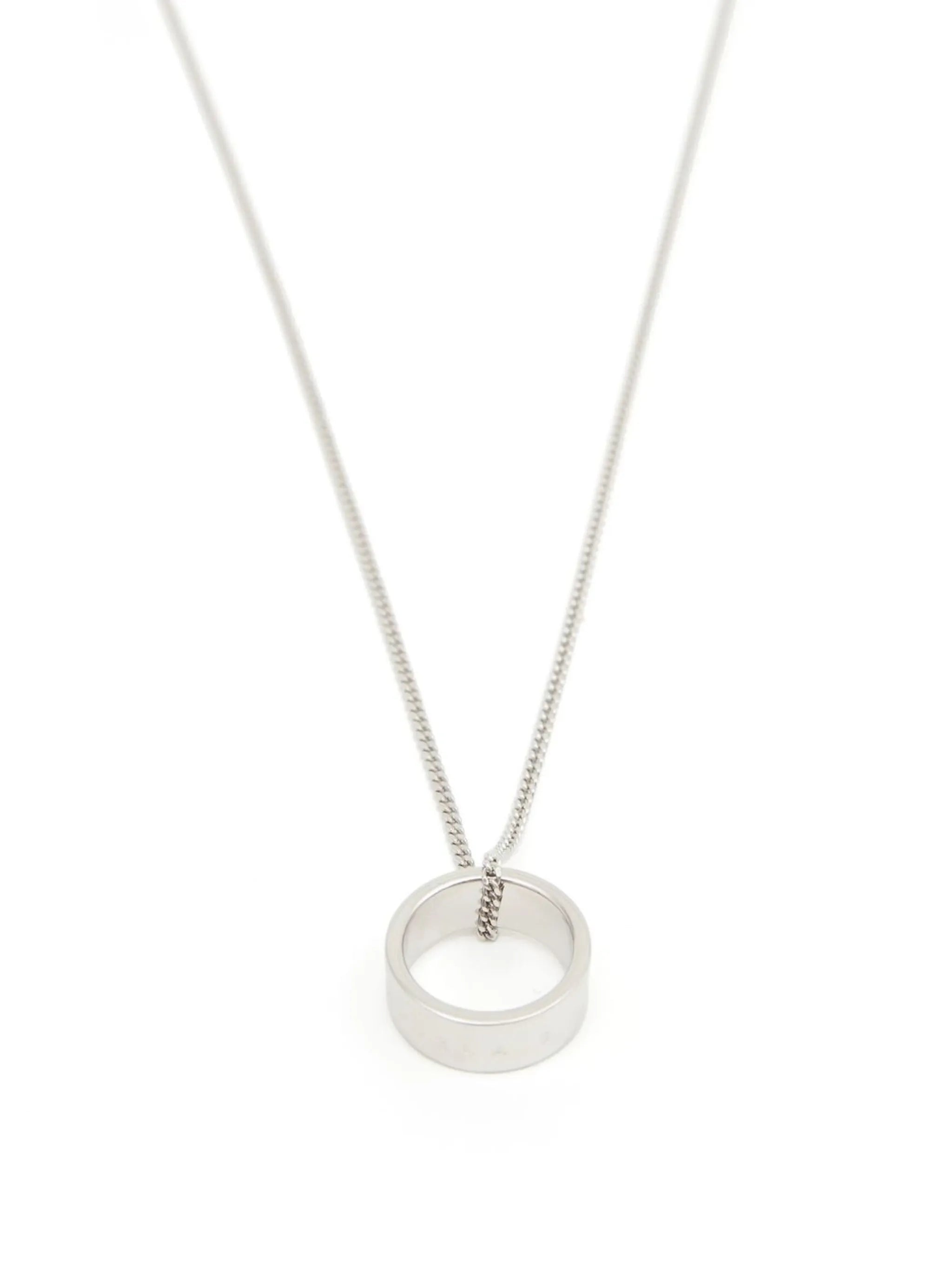 Minimal engraved pendant necklace