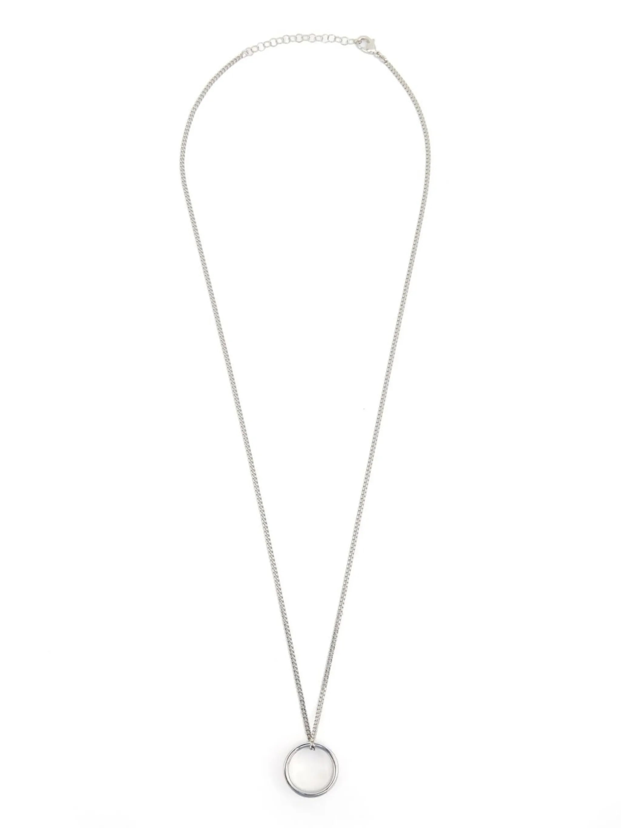 Minimal engraved pendant necklace