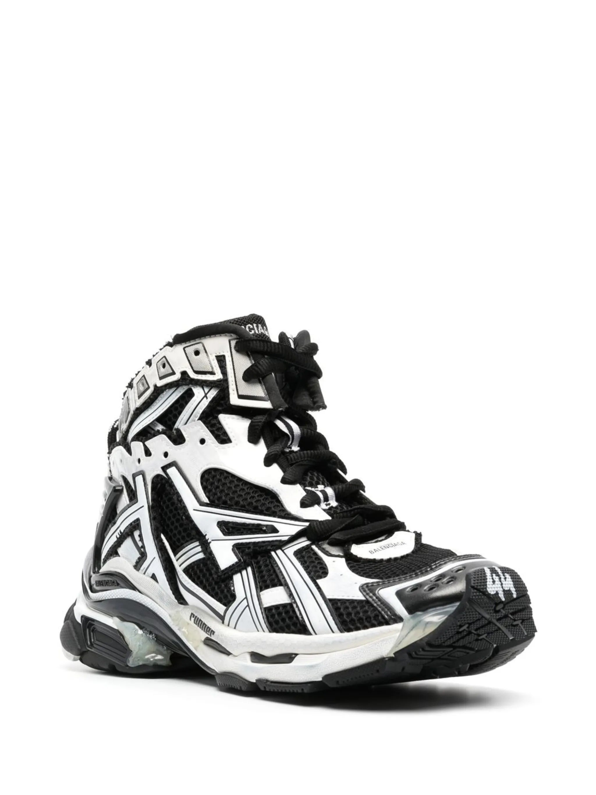 Runner panelled high-top sneakers