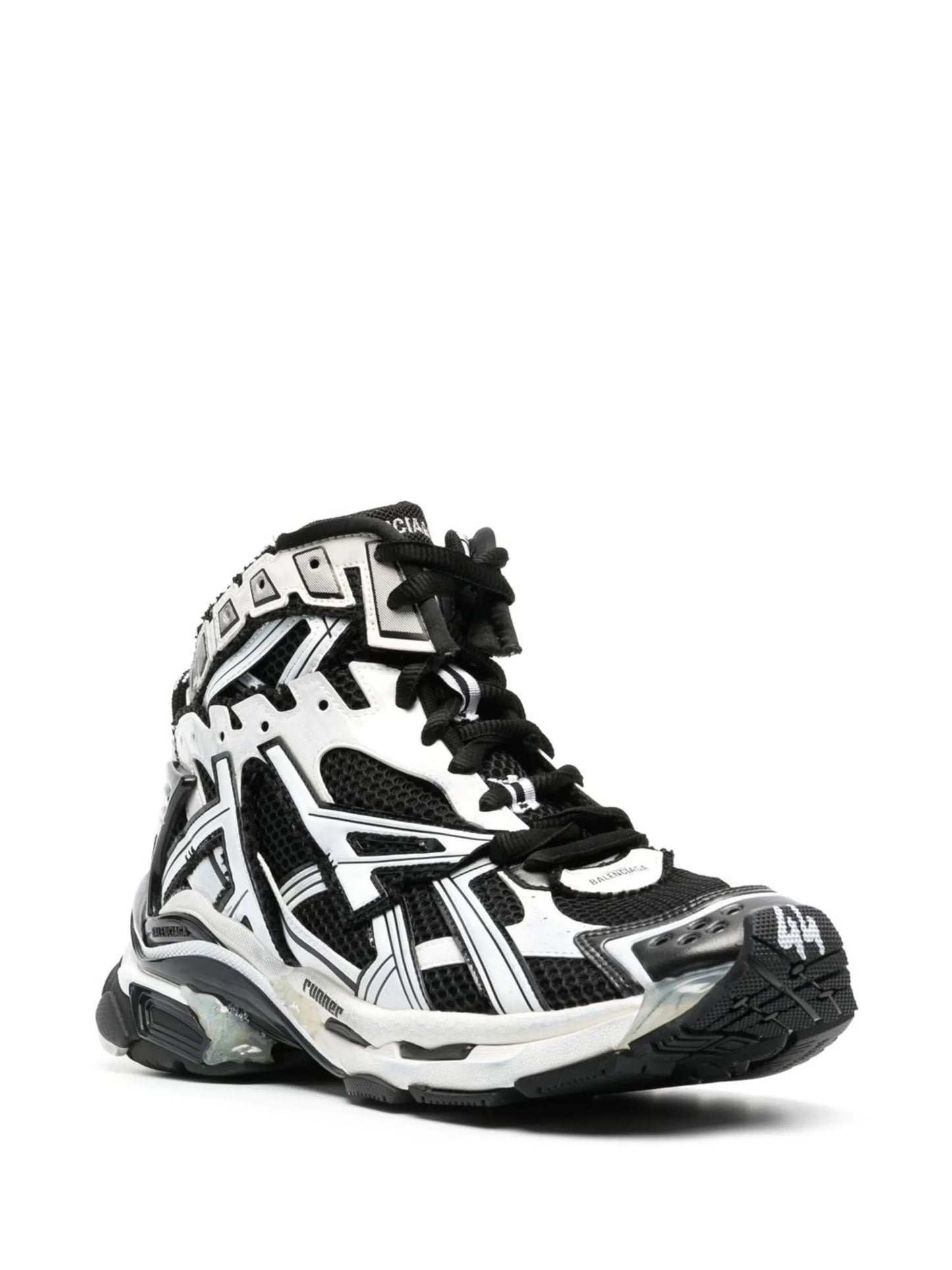Runner panelled high-top sneakers