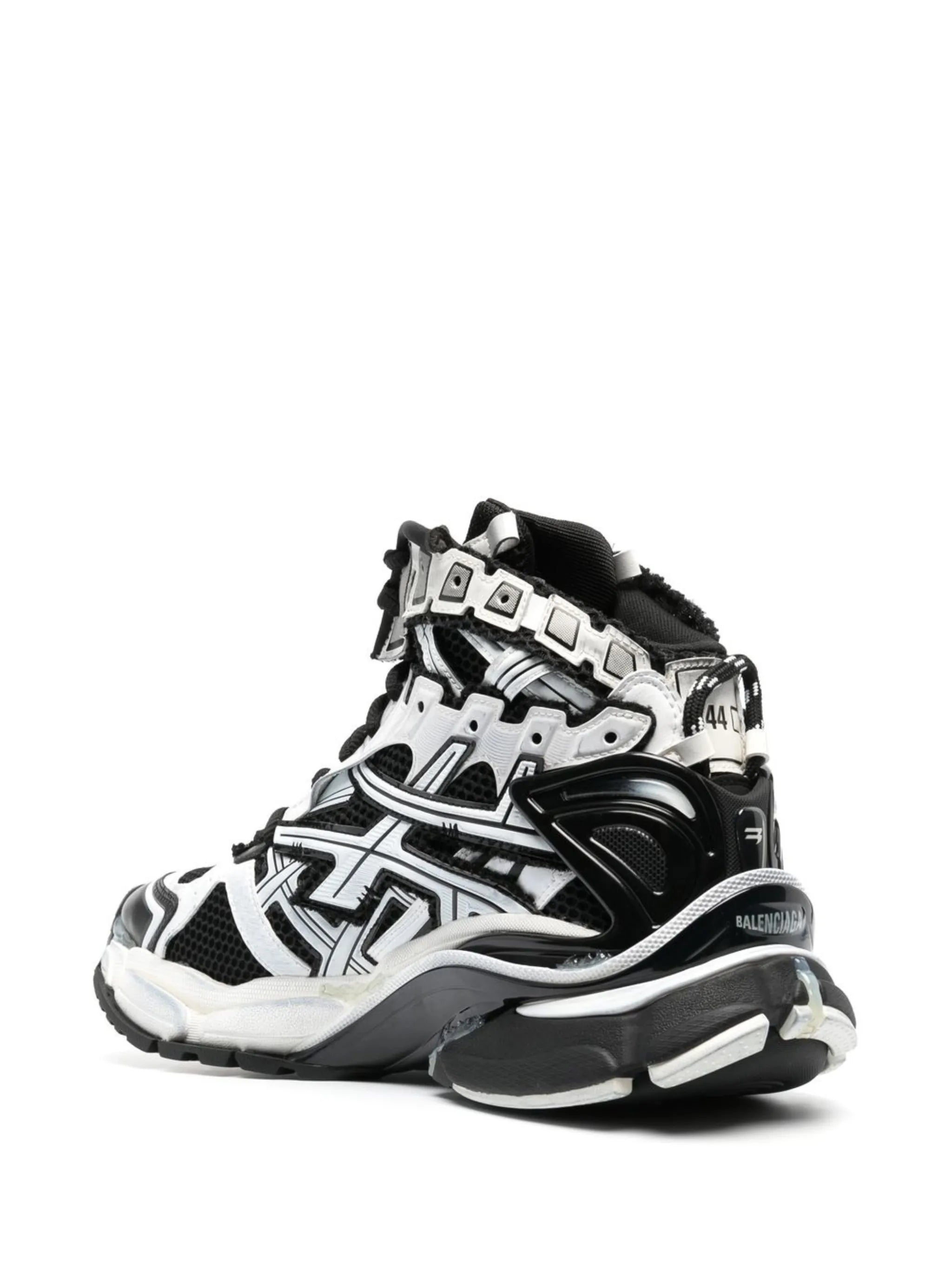 Runner panelled high-top sneakers