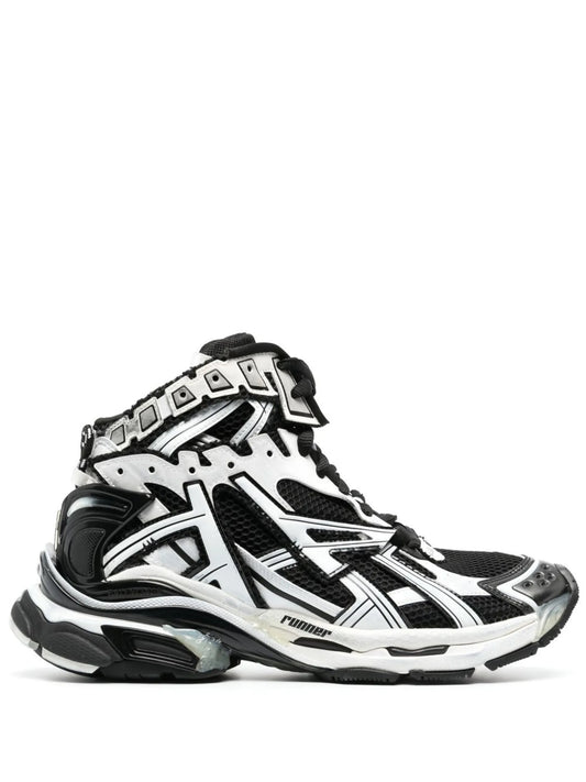 Runner panelled high-top sneakers