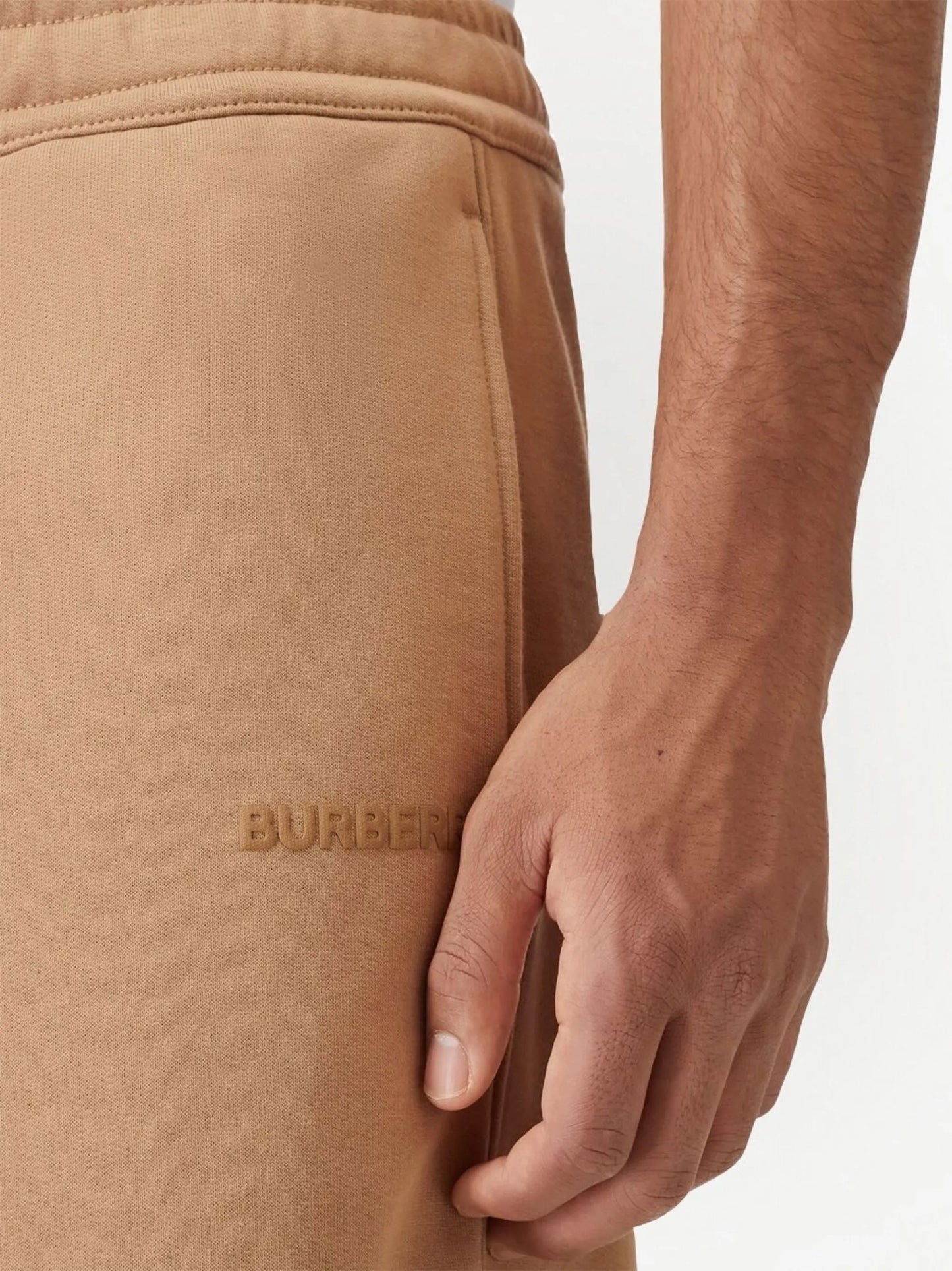 logo-print cotton track shorts