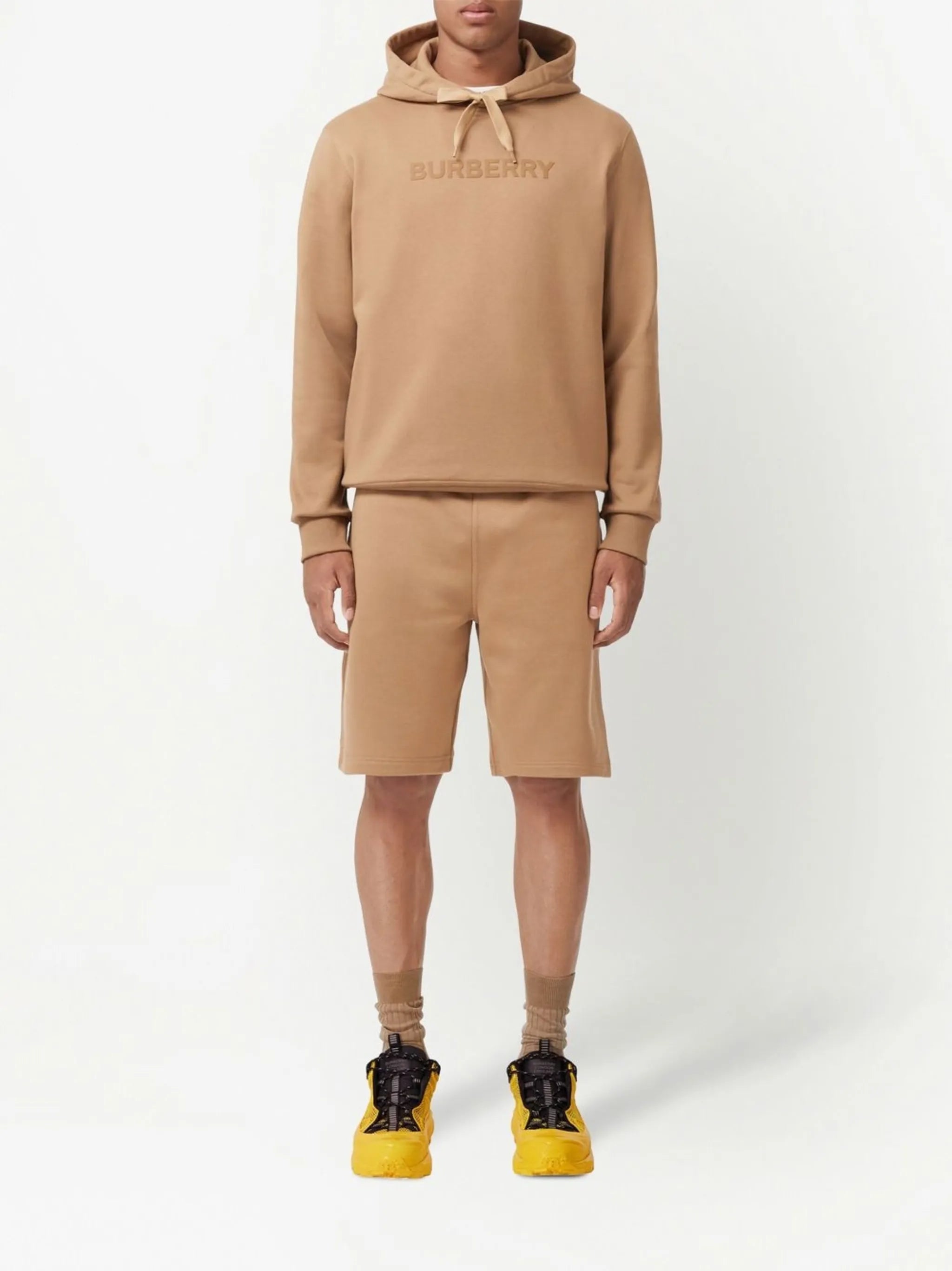 logo-print cotton track shorts