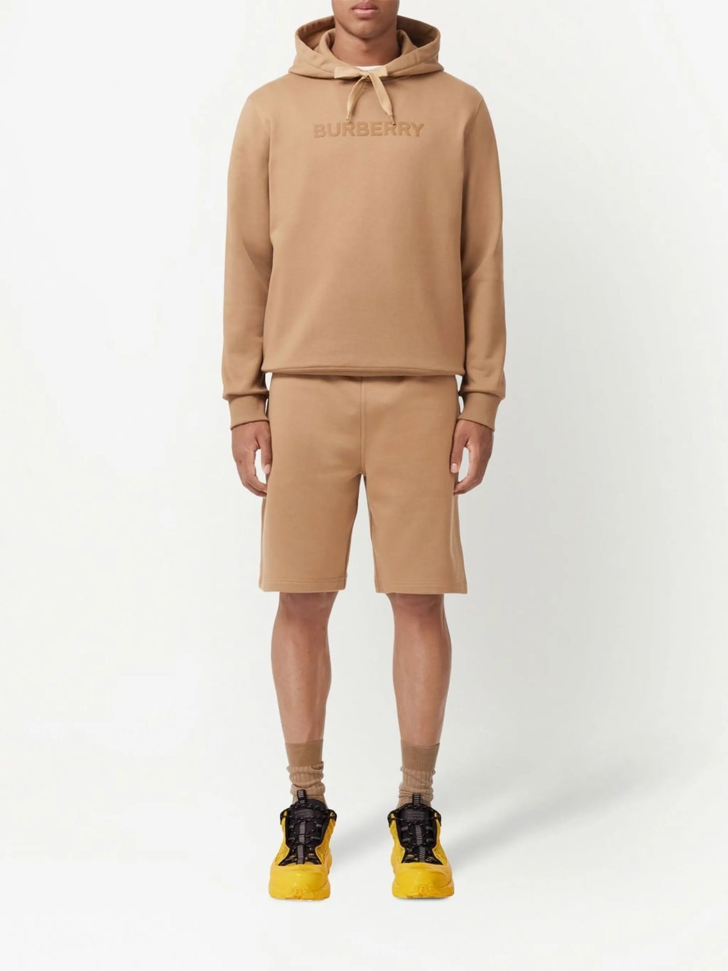 logo-print cotton track shorts