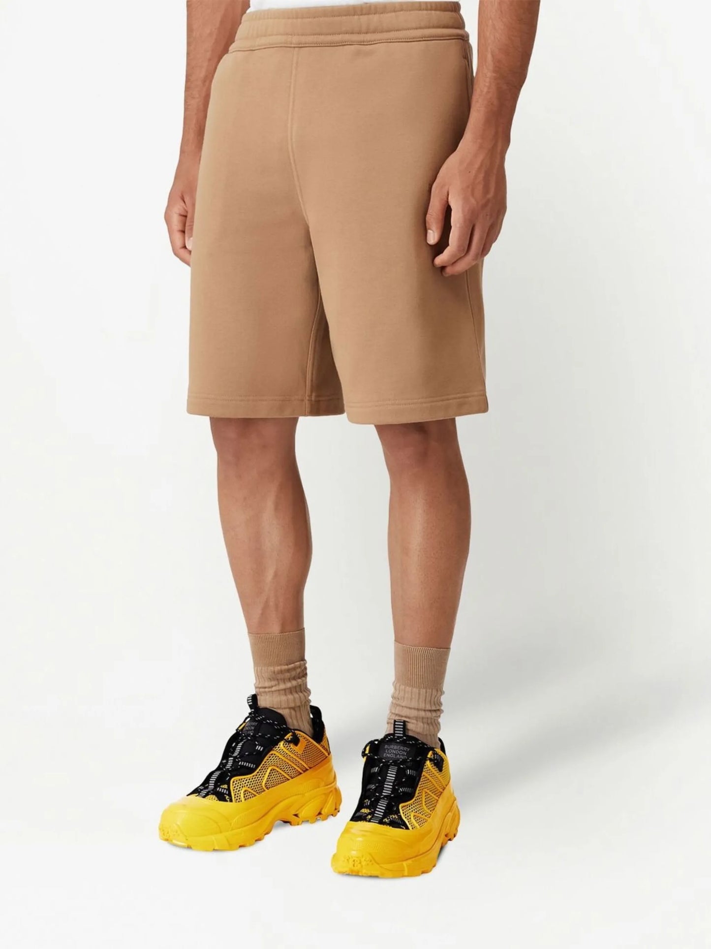 logo-print cotton track shorts