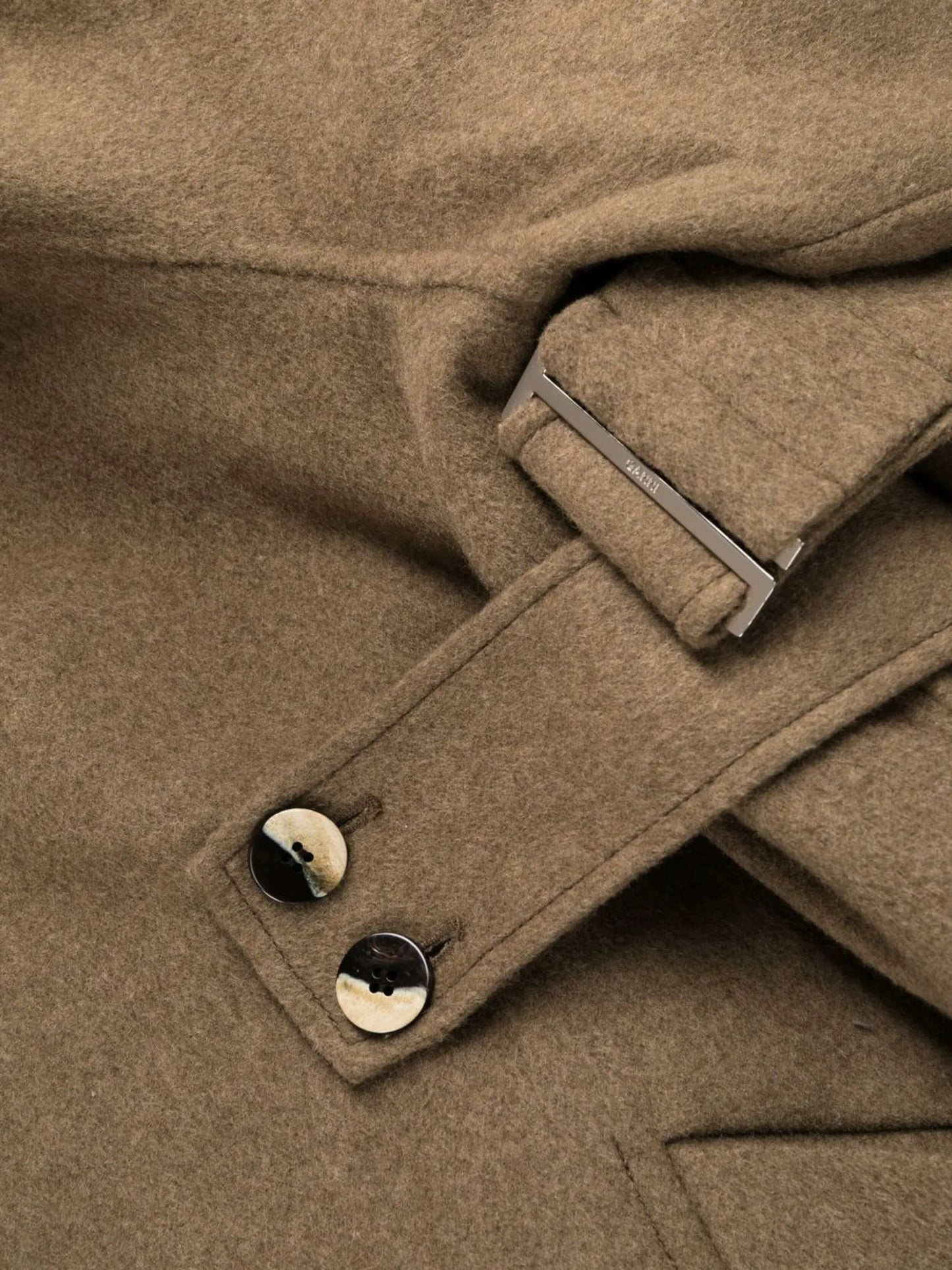 oversized button-fastening coat