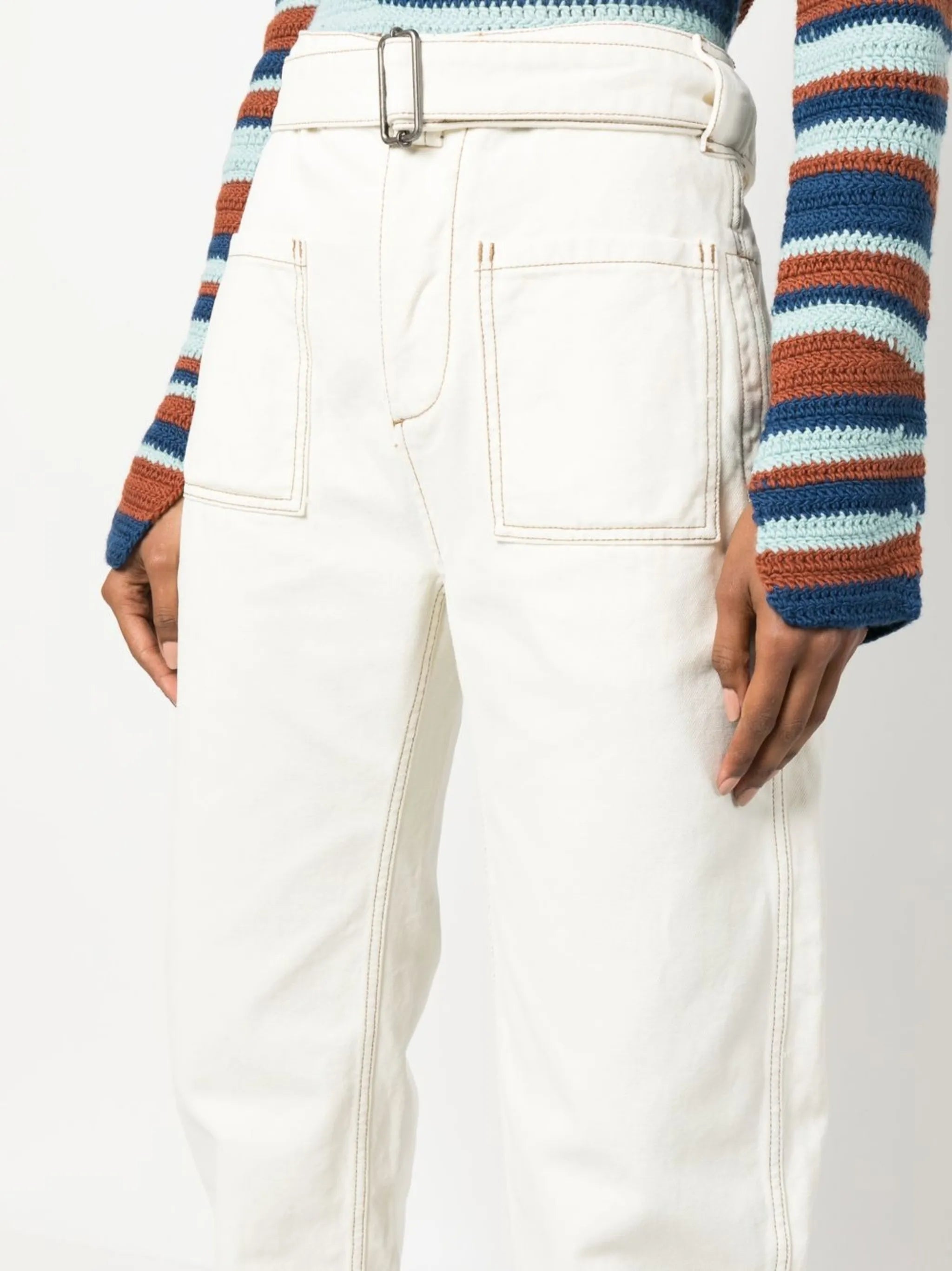 straight-leg cargo trousers