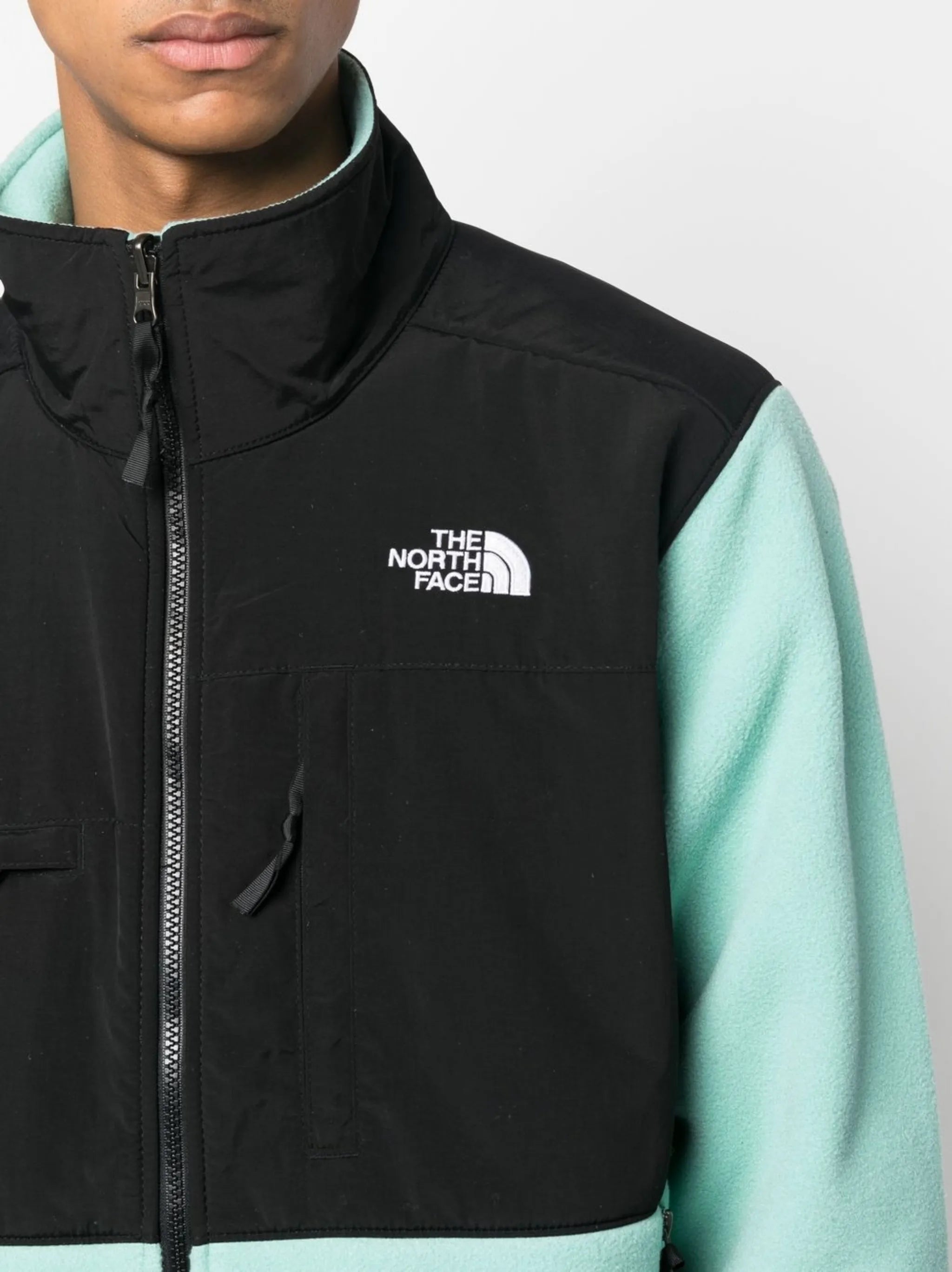 two-tone zipped fleece jacket