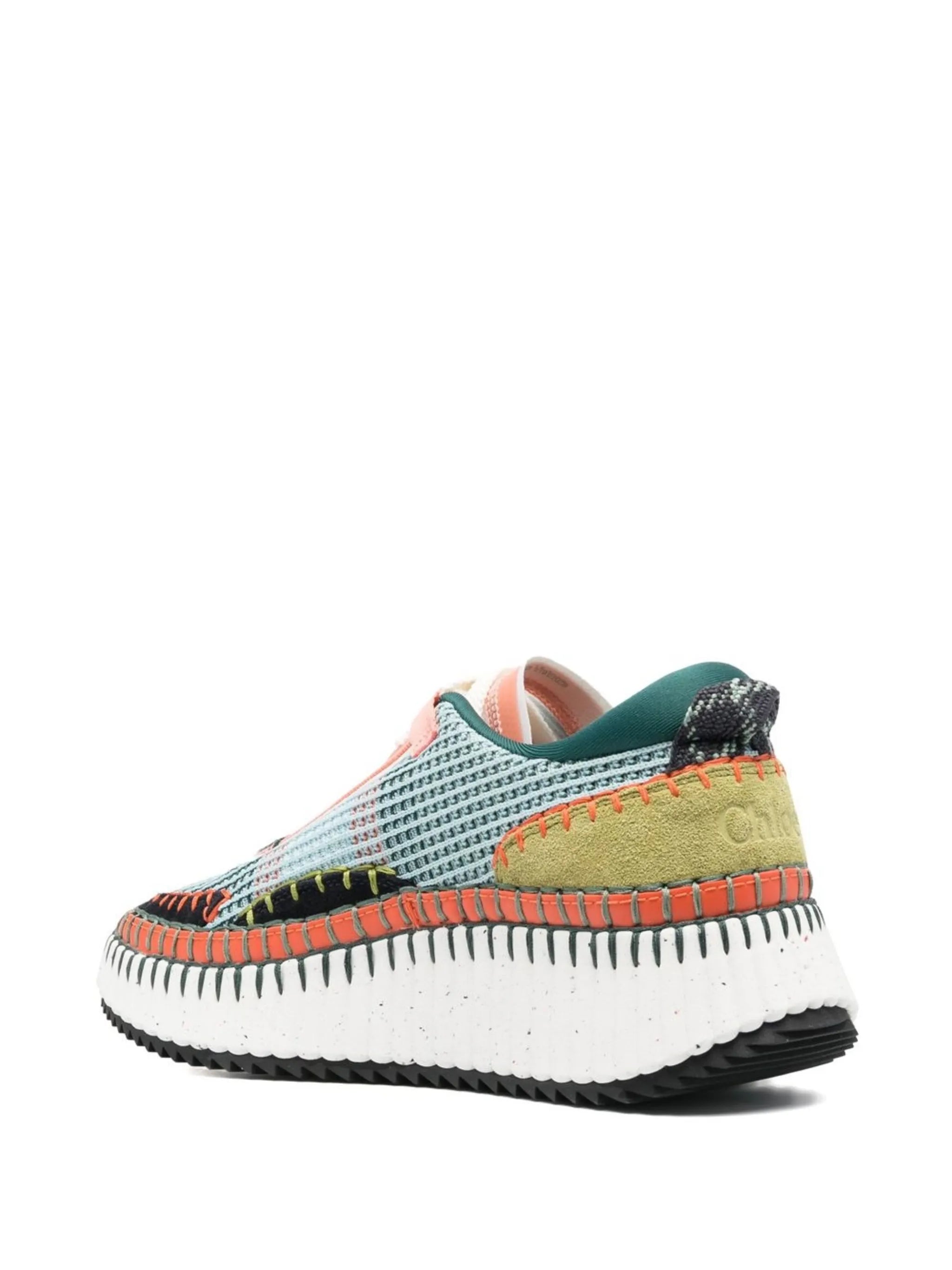 multi-panel lace-up sneakers