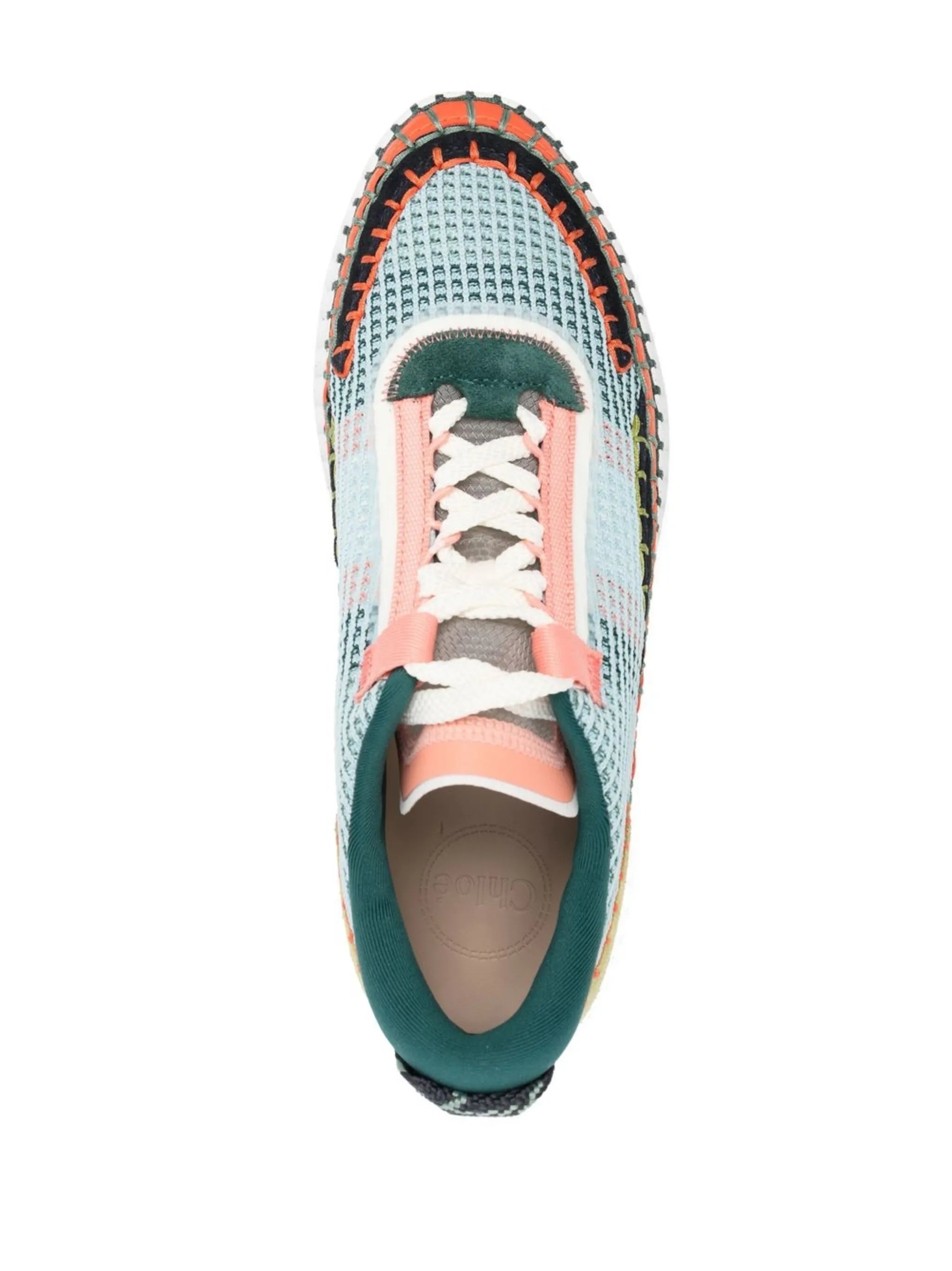 multi-panel lace-up sneakers