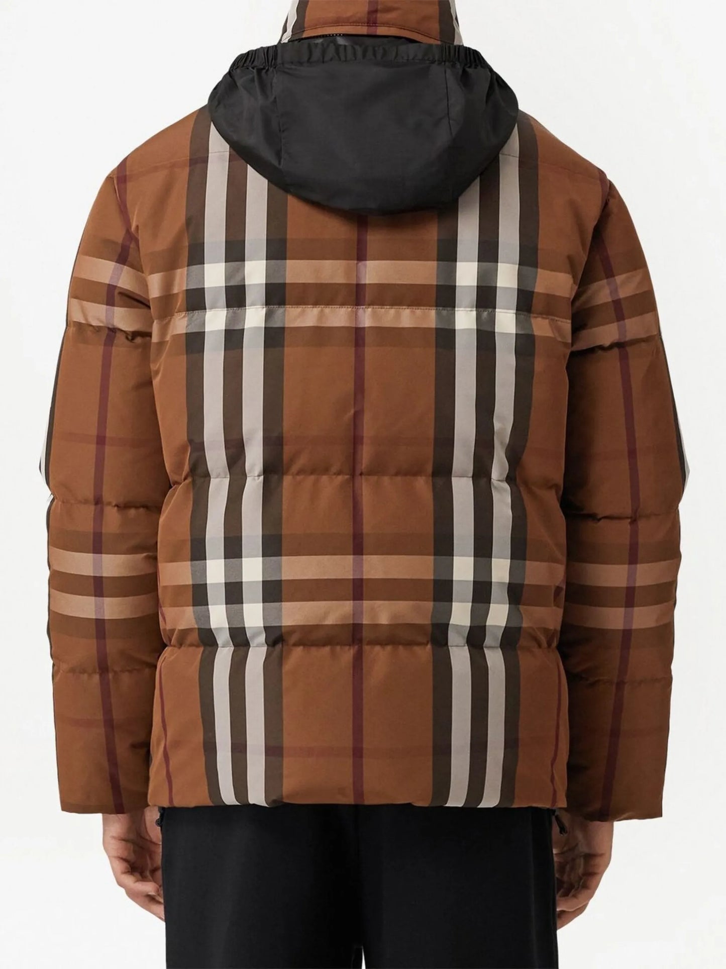 Vintage Check-pattern down jacket