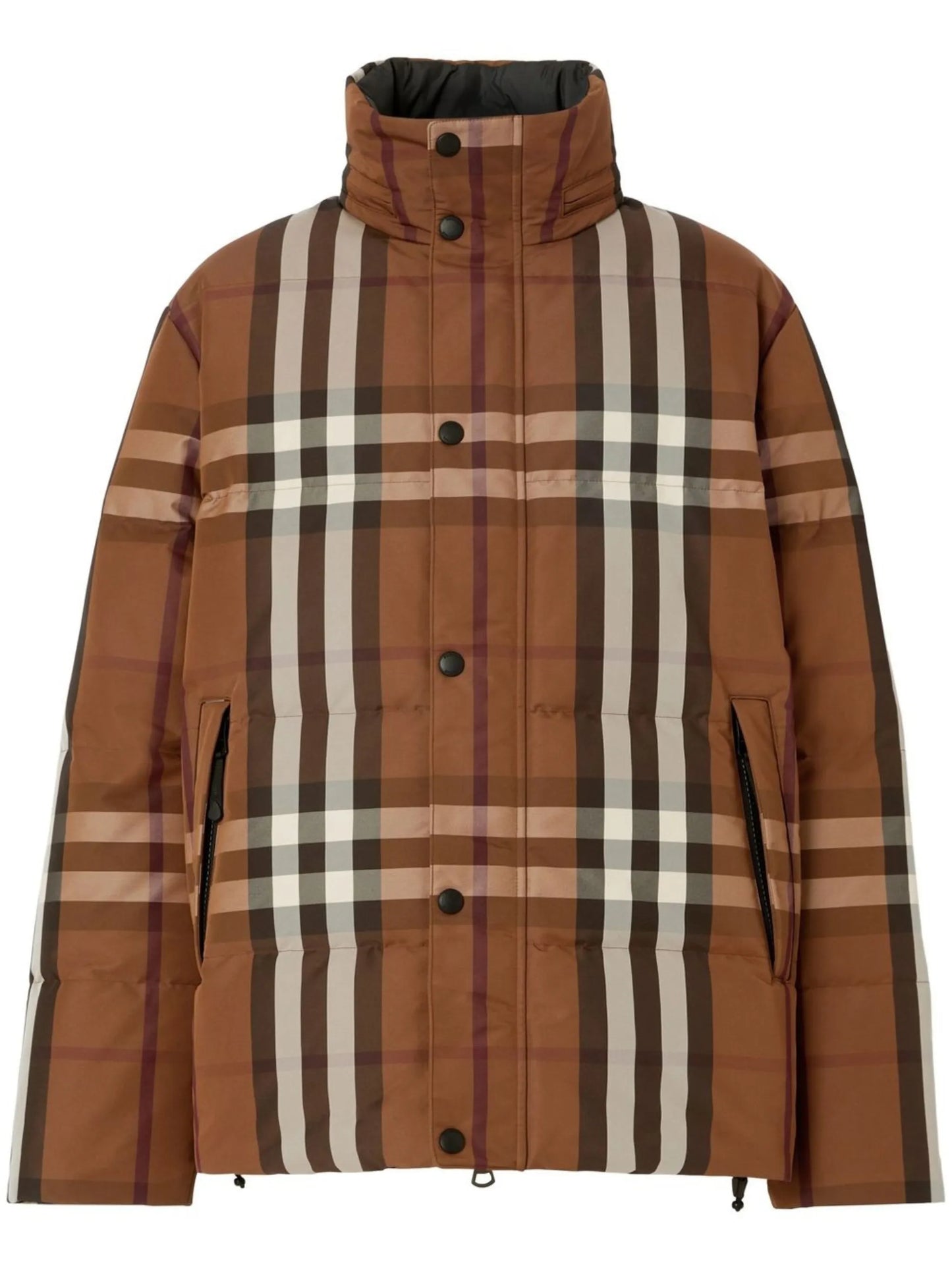 Vintage Check-pattern down jacket