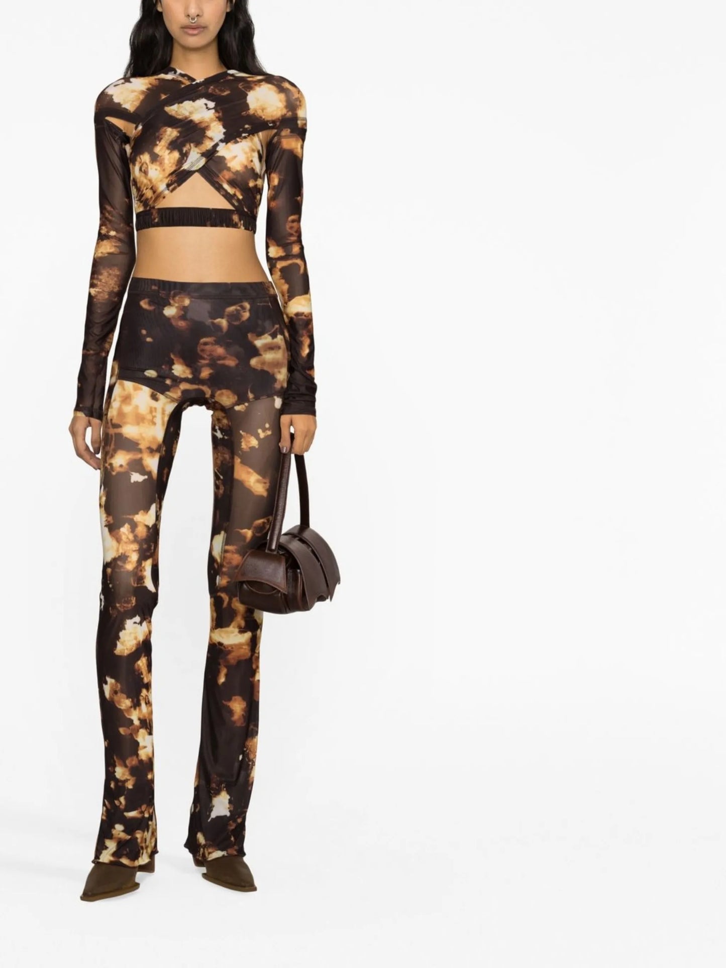 Anti cross-over cropped top