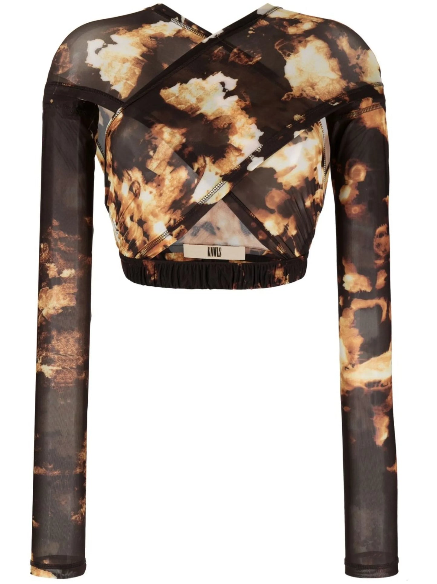Anti cross-over cropped top