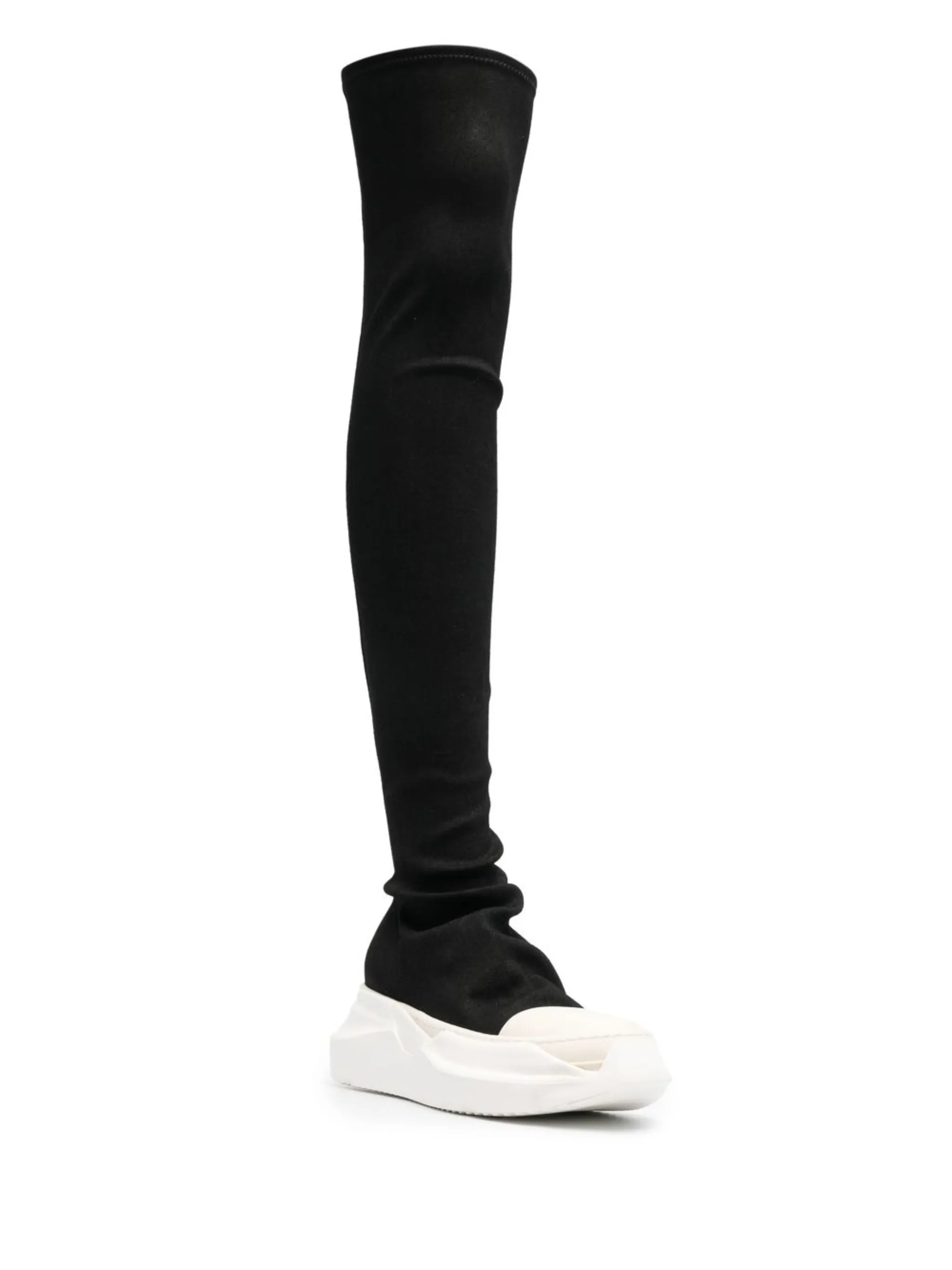 Abstract thigh-high boots