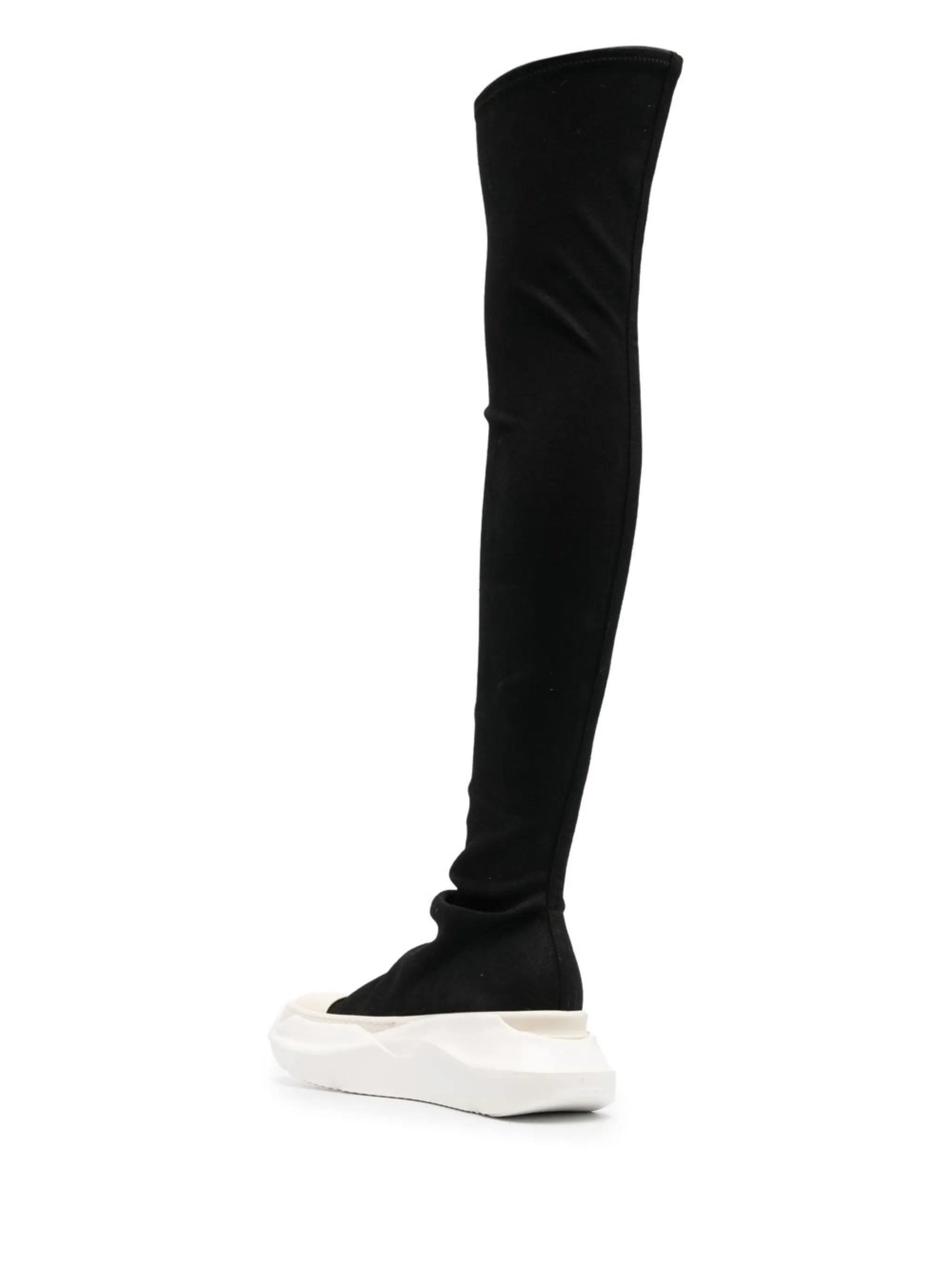 Abstract thigh-high boots