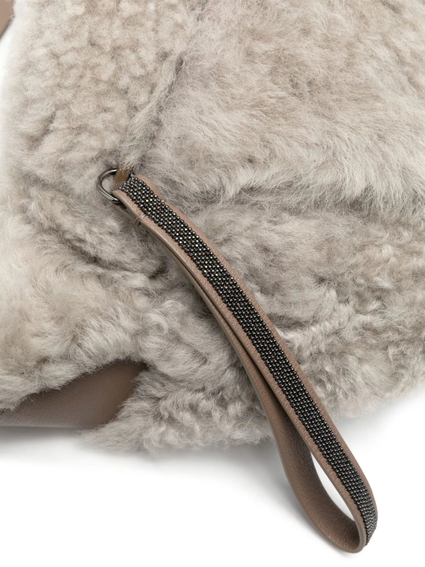 Frosty shearling belt bag