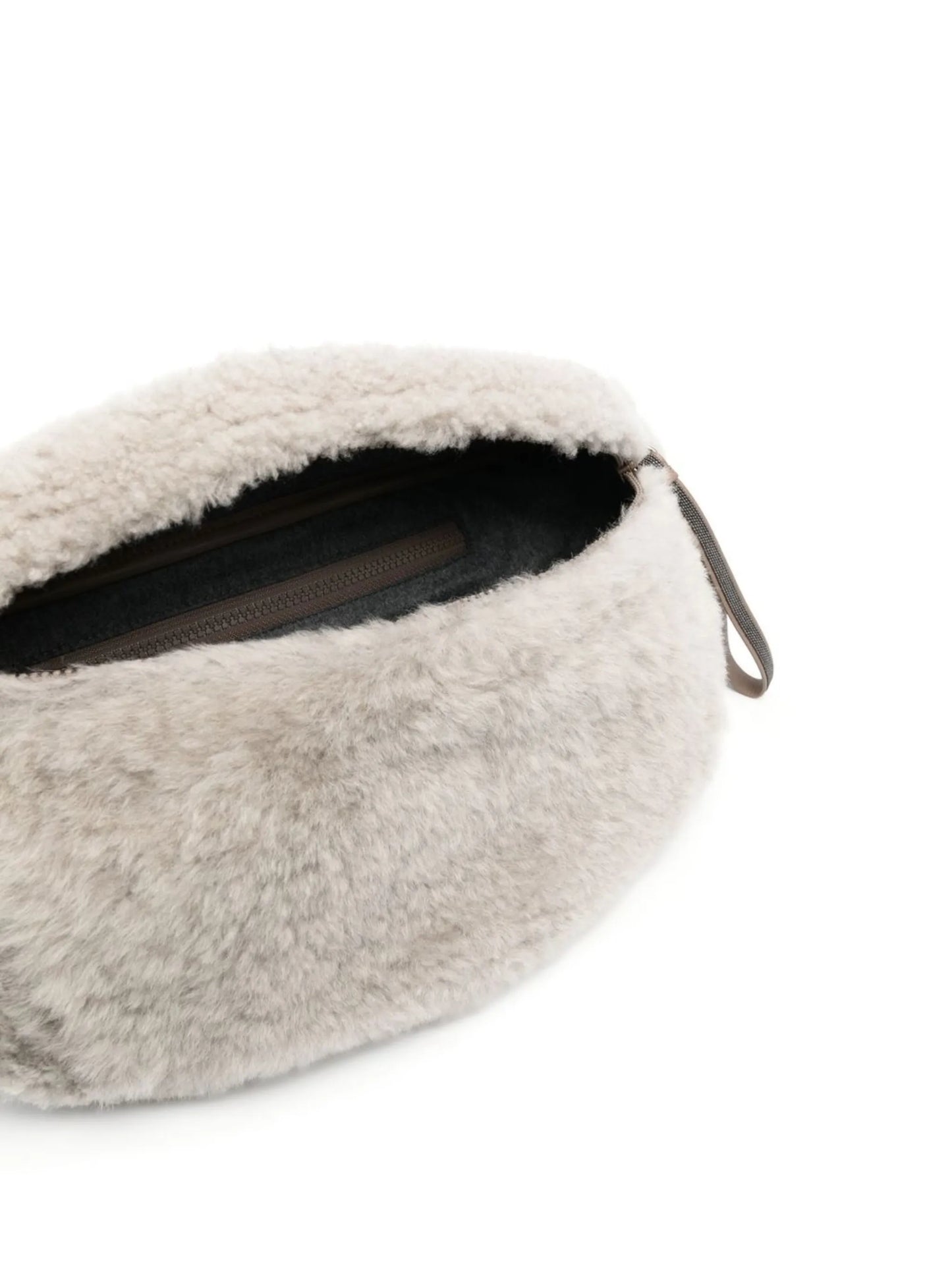 Frosty shearling belt bag