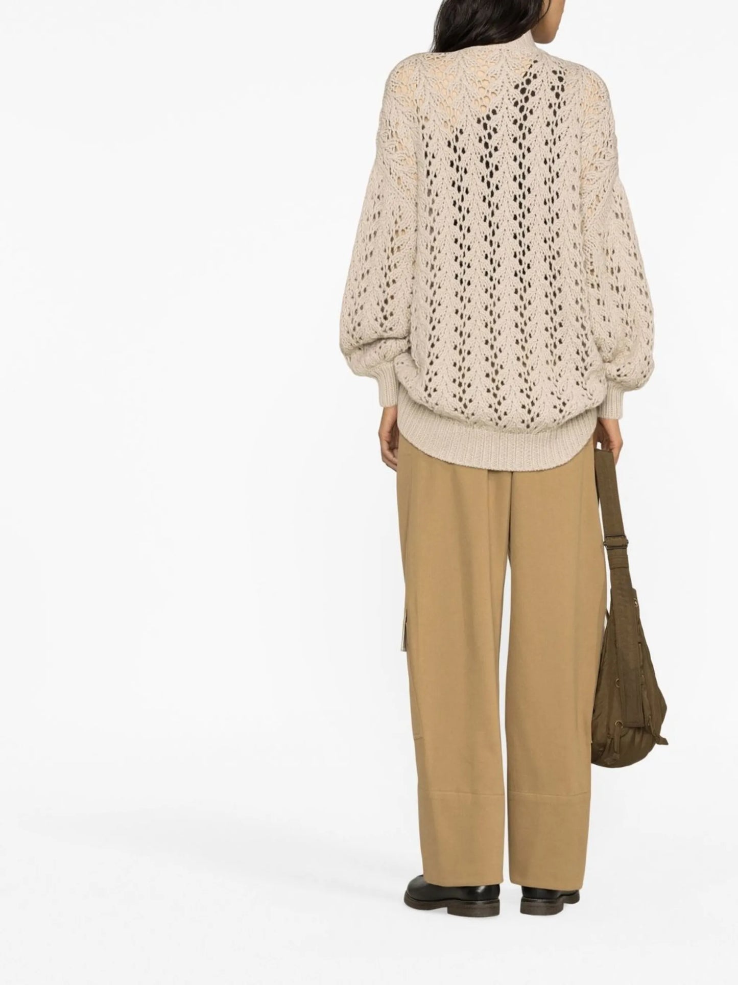 crochet zip-up cardigan