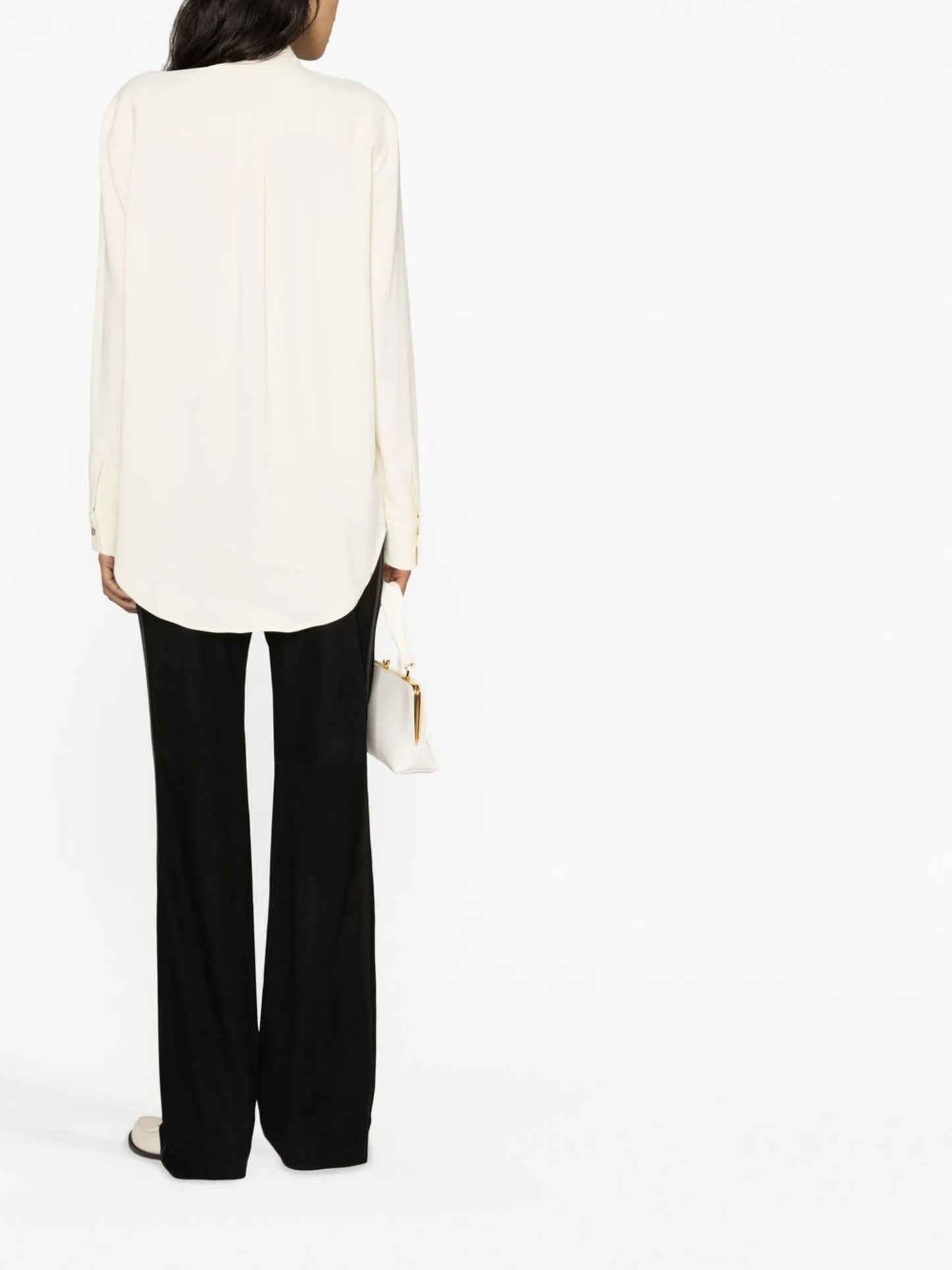 high-waisted tailored trousers