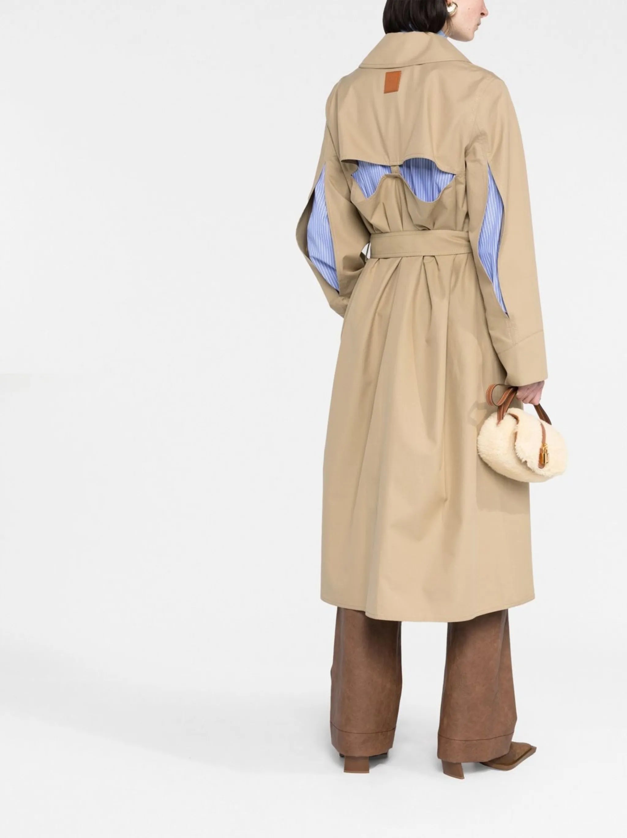 button-up cut-out trench coat