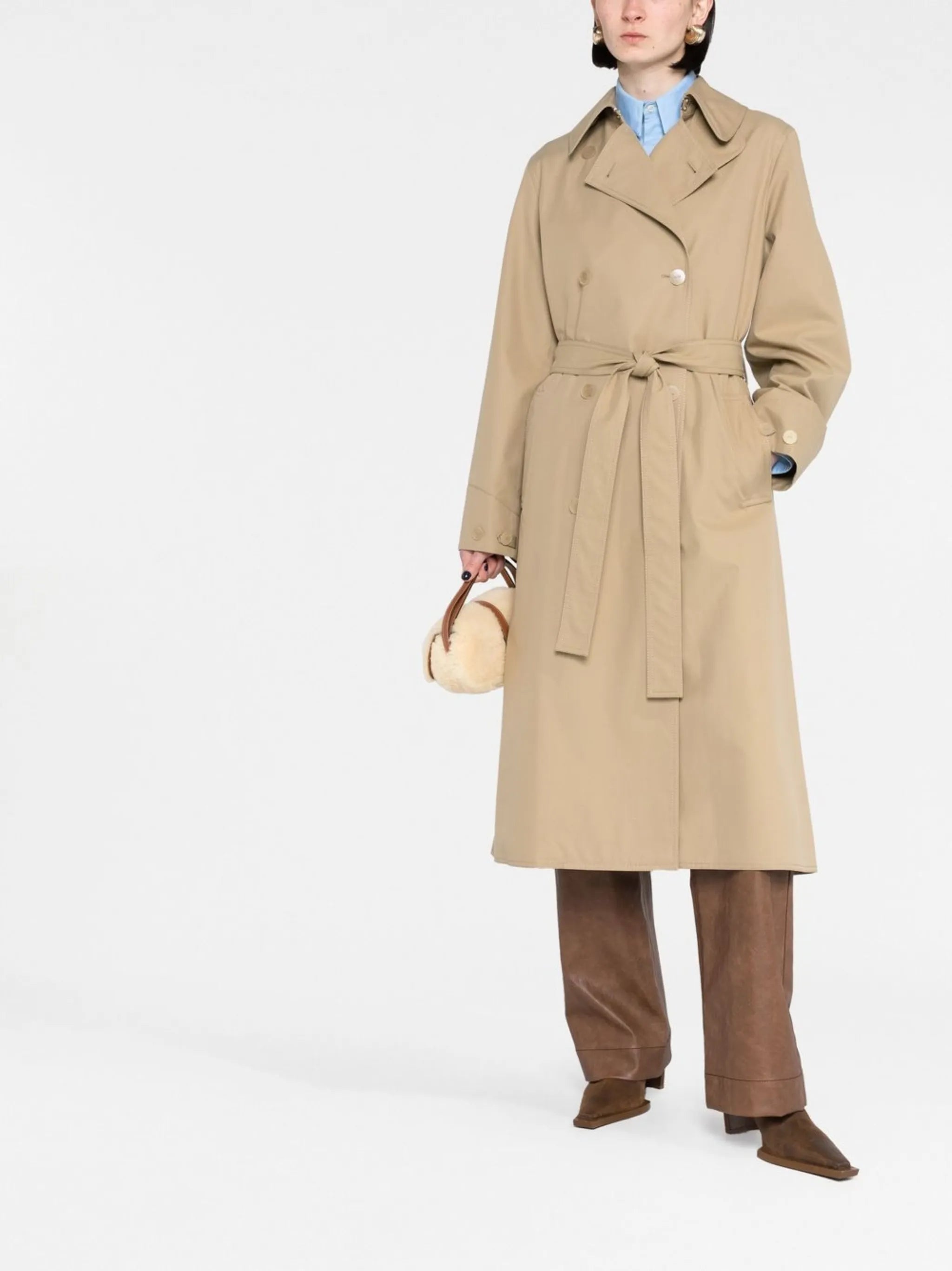 button-up cut-out trench coat