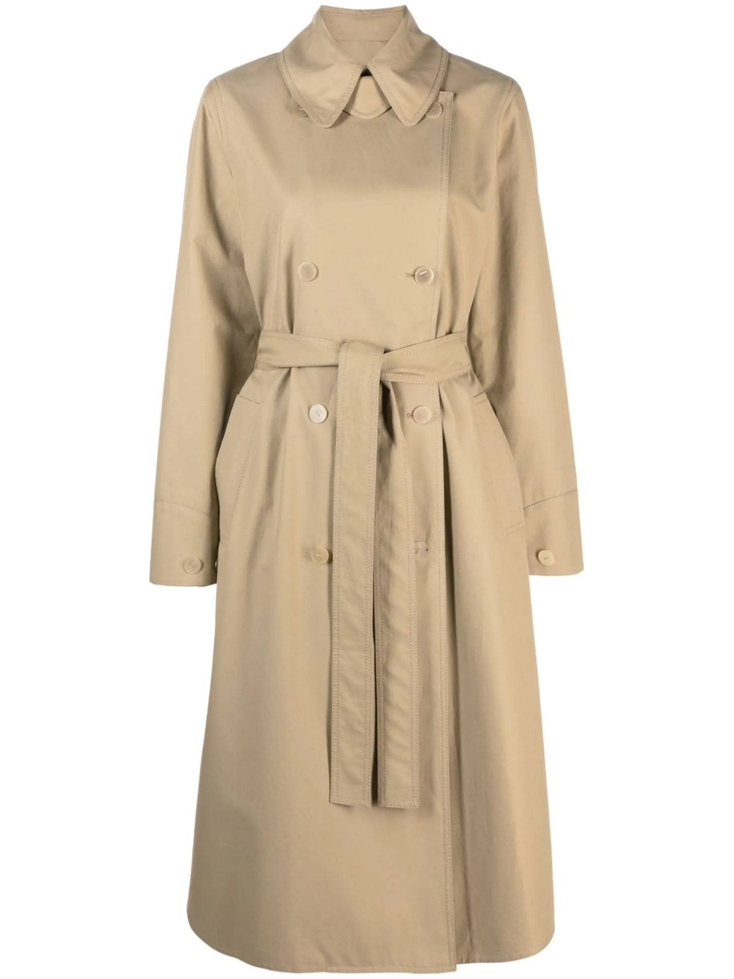 button-up cut-out trench coat