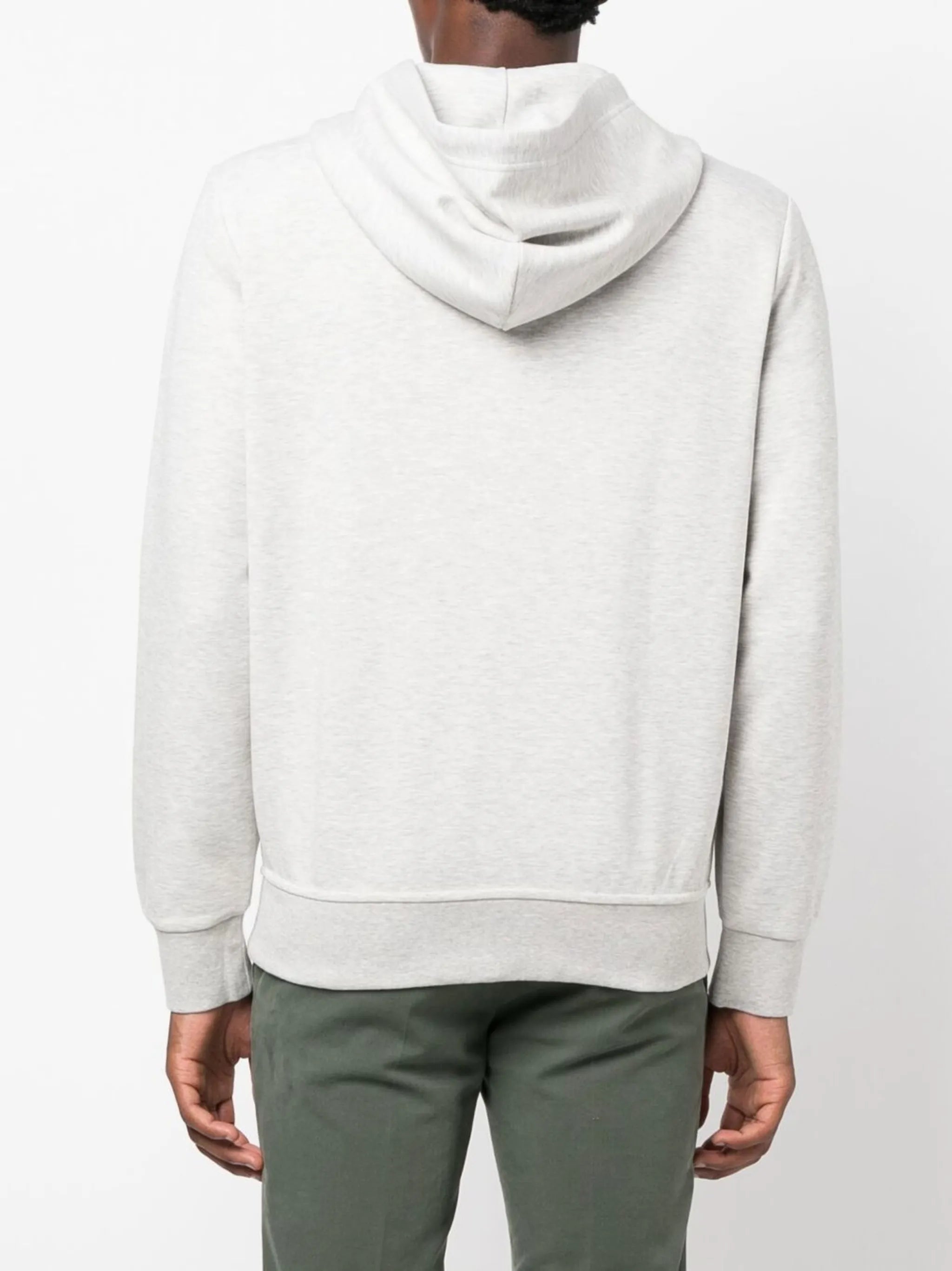 logo-embroidered zip-up hoodie