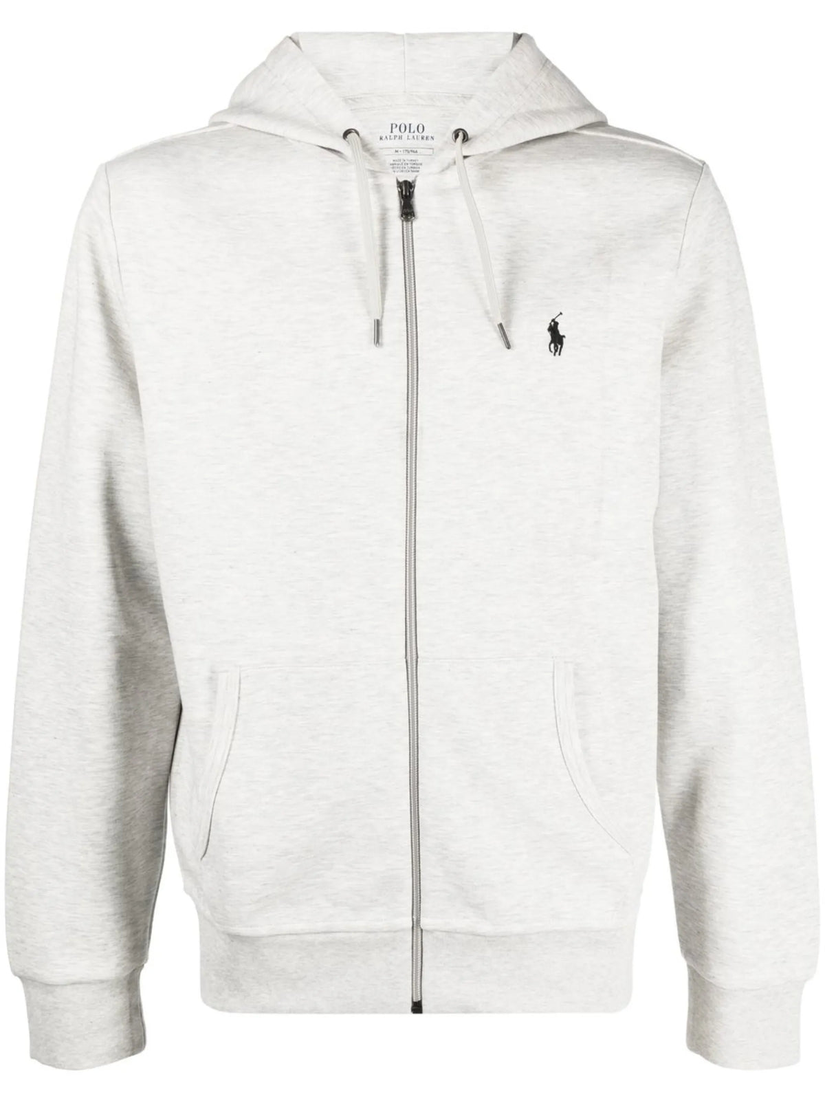 logo-embroidered zip-up hoodie