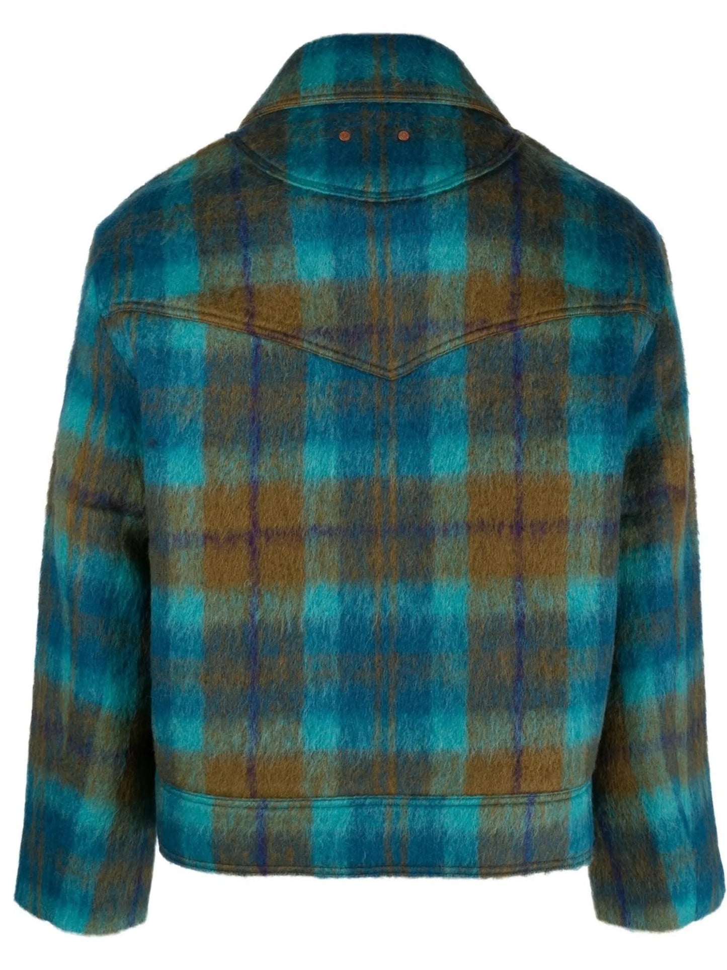 check bomber jacket
