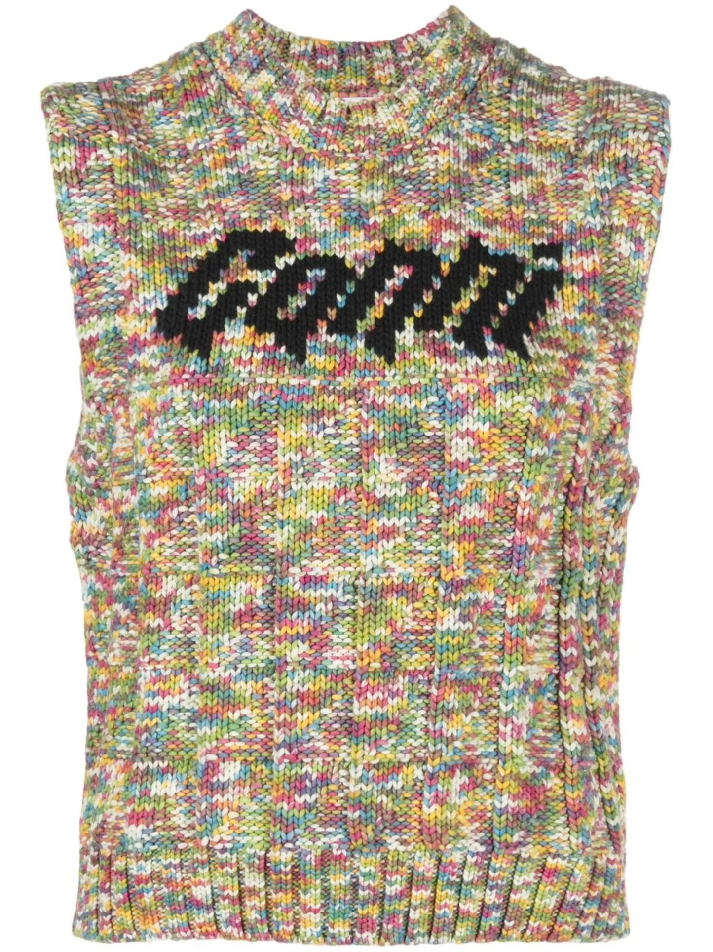 Rope knitted logo vest