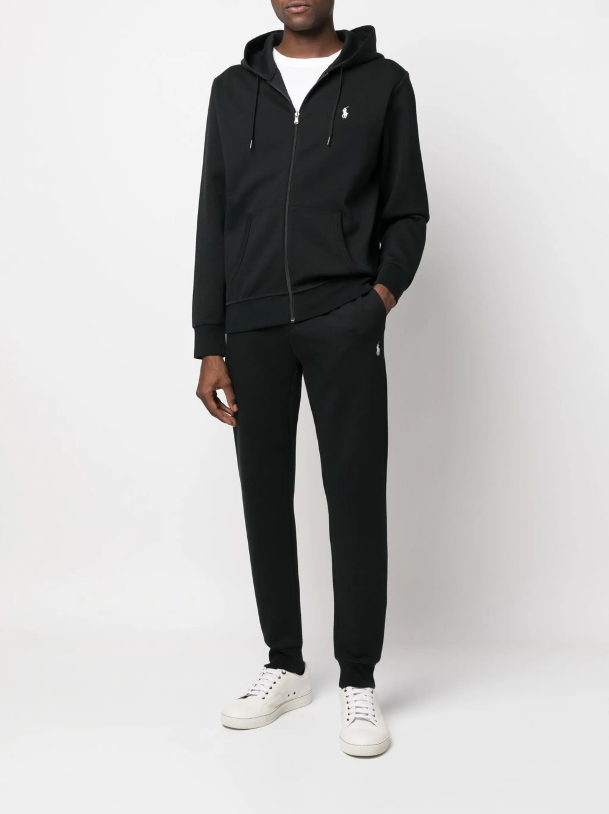 embroidery-logo pullover hoodie