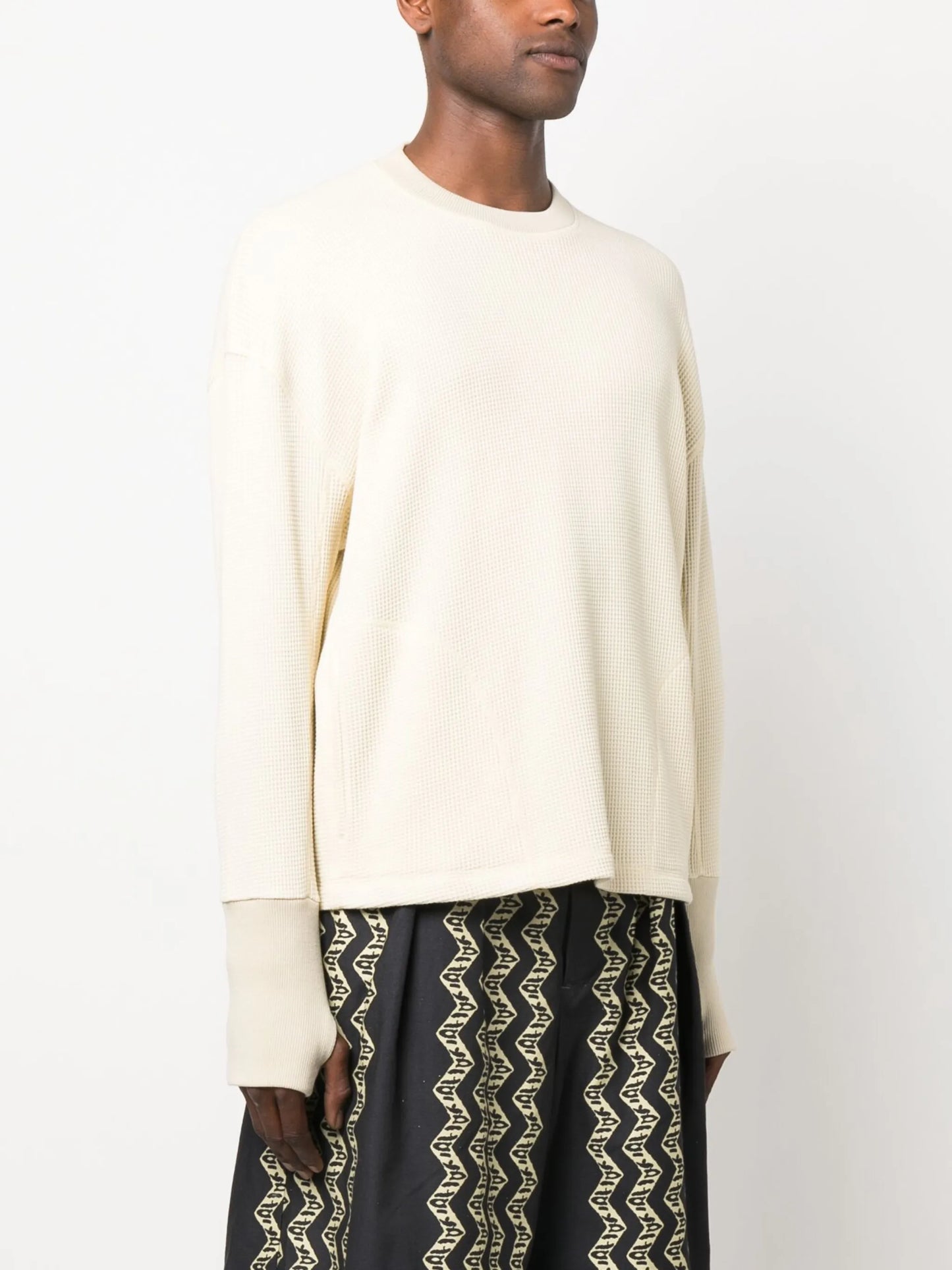 Waffle Crew knit jumper